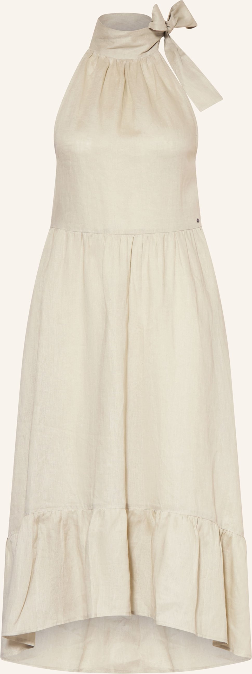 Armani Exchange Schluppenkleid Aus Leinen Mit Rüschen gruen