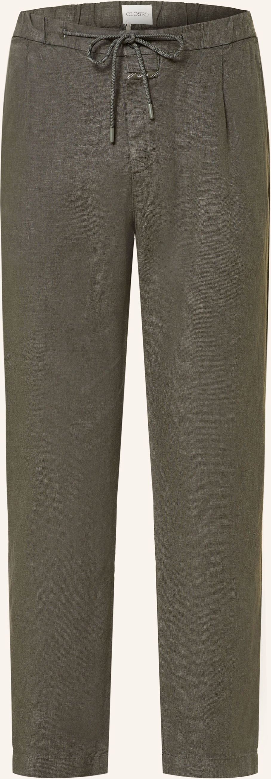 Closed Leinenhose Vigo Tapered Im Jogging-Stil Regular Fit grau