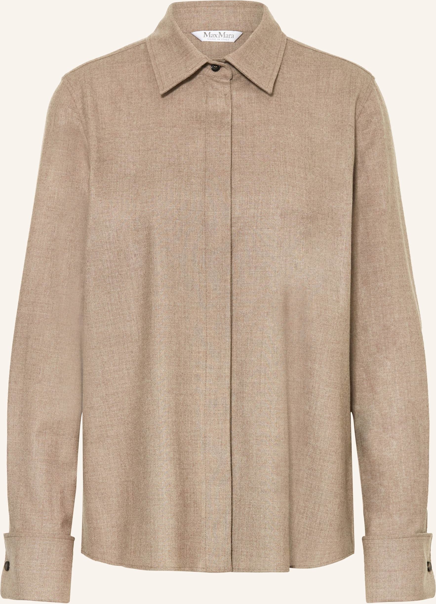 Thumbnail - Max Mara Hemdbluse Tebaide Aus Cashmere grau