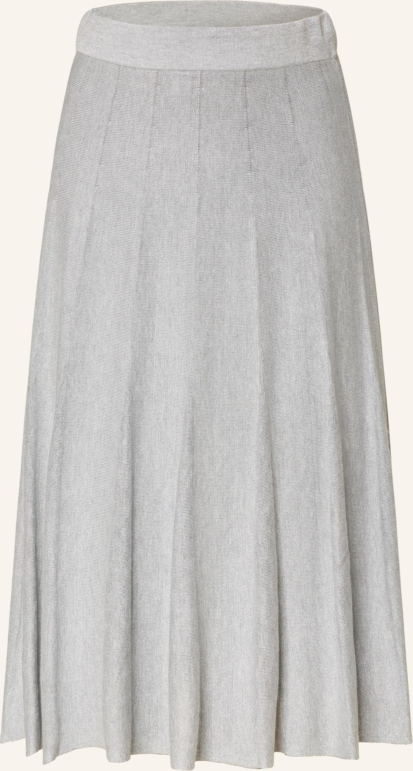 S.Oliver Black Label Faltenrock Mit Glitzergarn silber