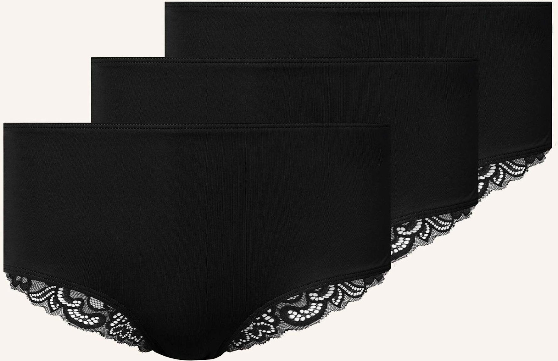 Snocks Seamless Hipster Mit Spitze schwarz