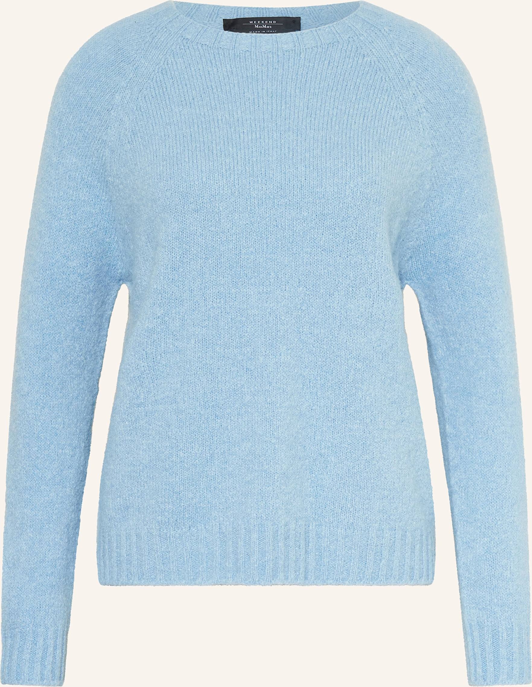 Weekend Max Mara Pullover Ghiacci Mit Alpaka blau
