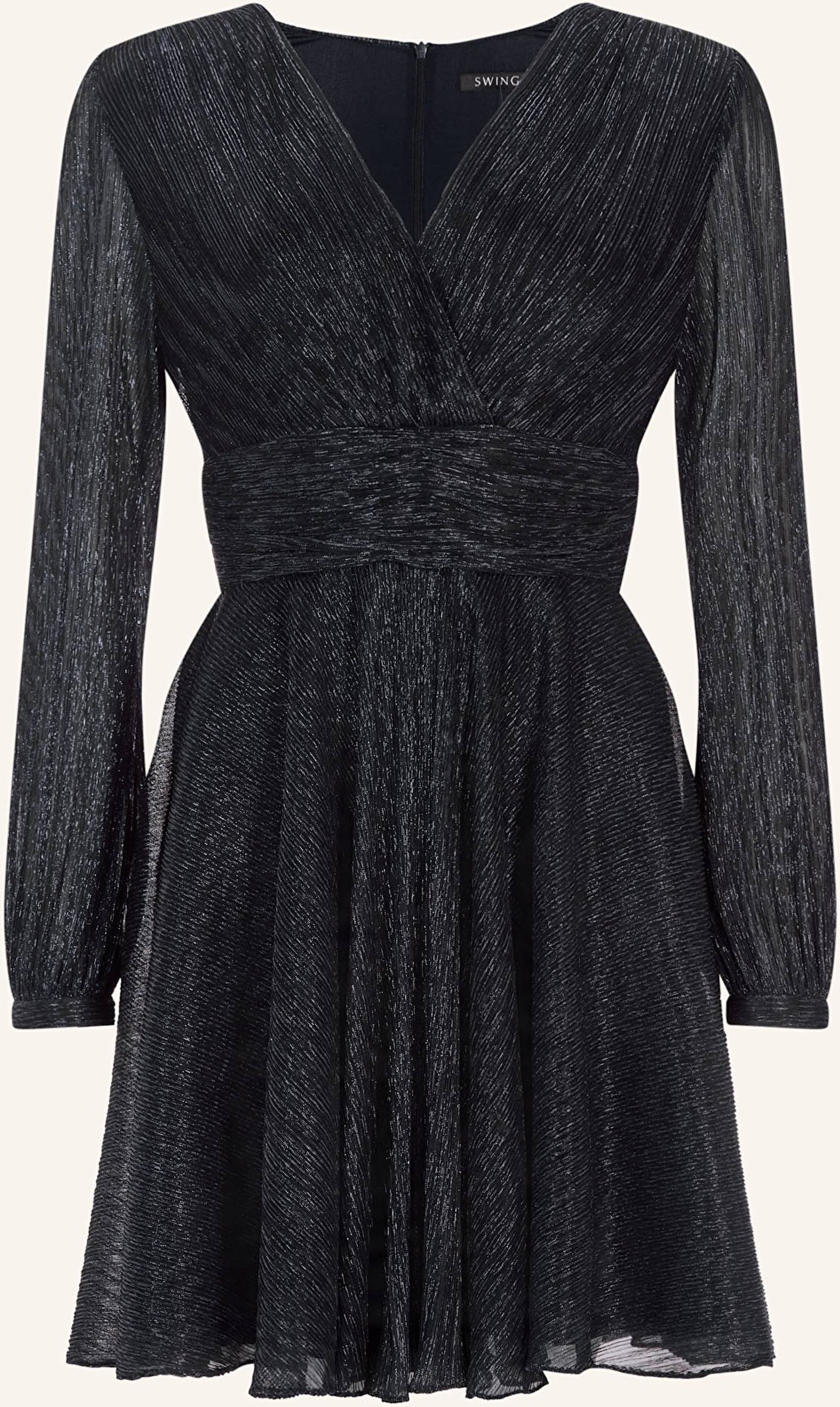 Swing Cocktailkleid Mit Glitzergarn blau