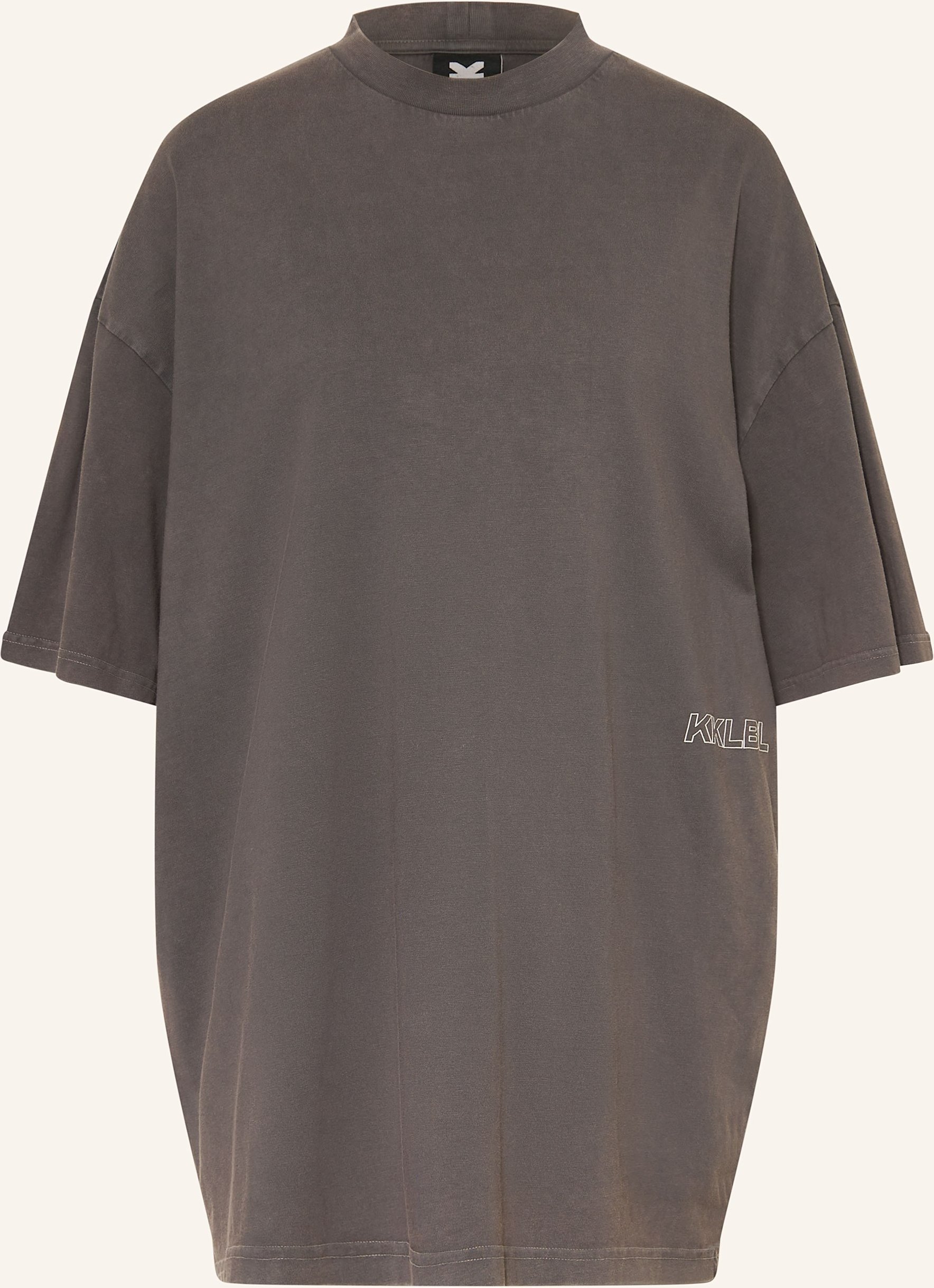 Karo Kauer Oversized-Shirt grau