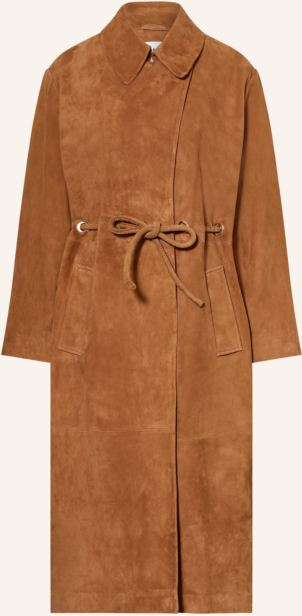 Ba&Sh Trenchcoat Matte In Lederoptik braun