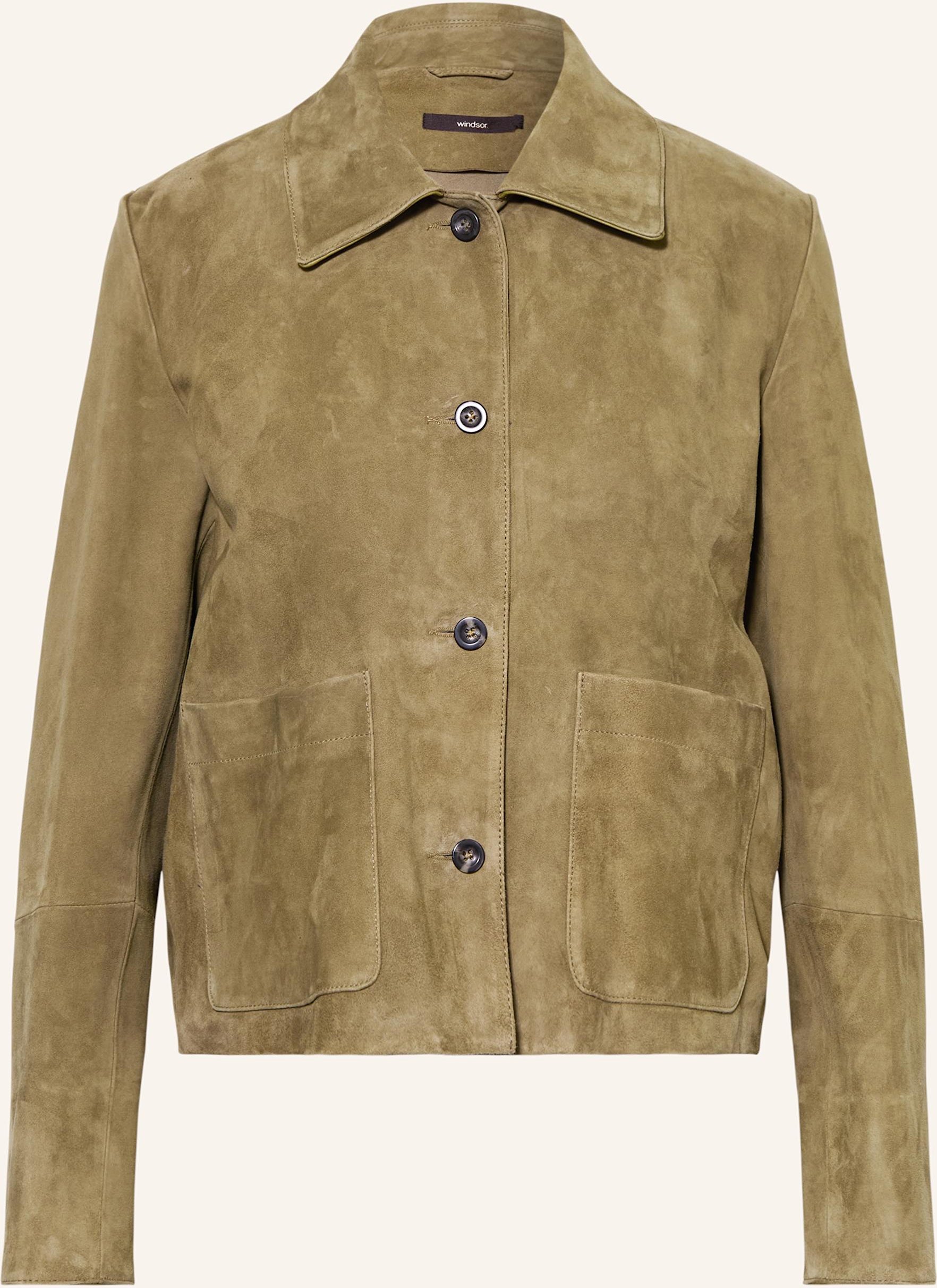Thumbnail - Windsor. Lederjacke gruen
