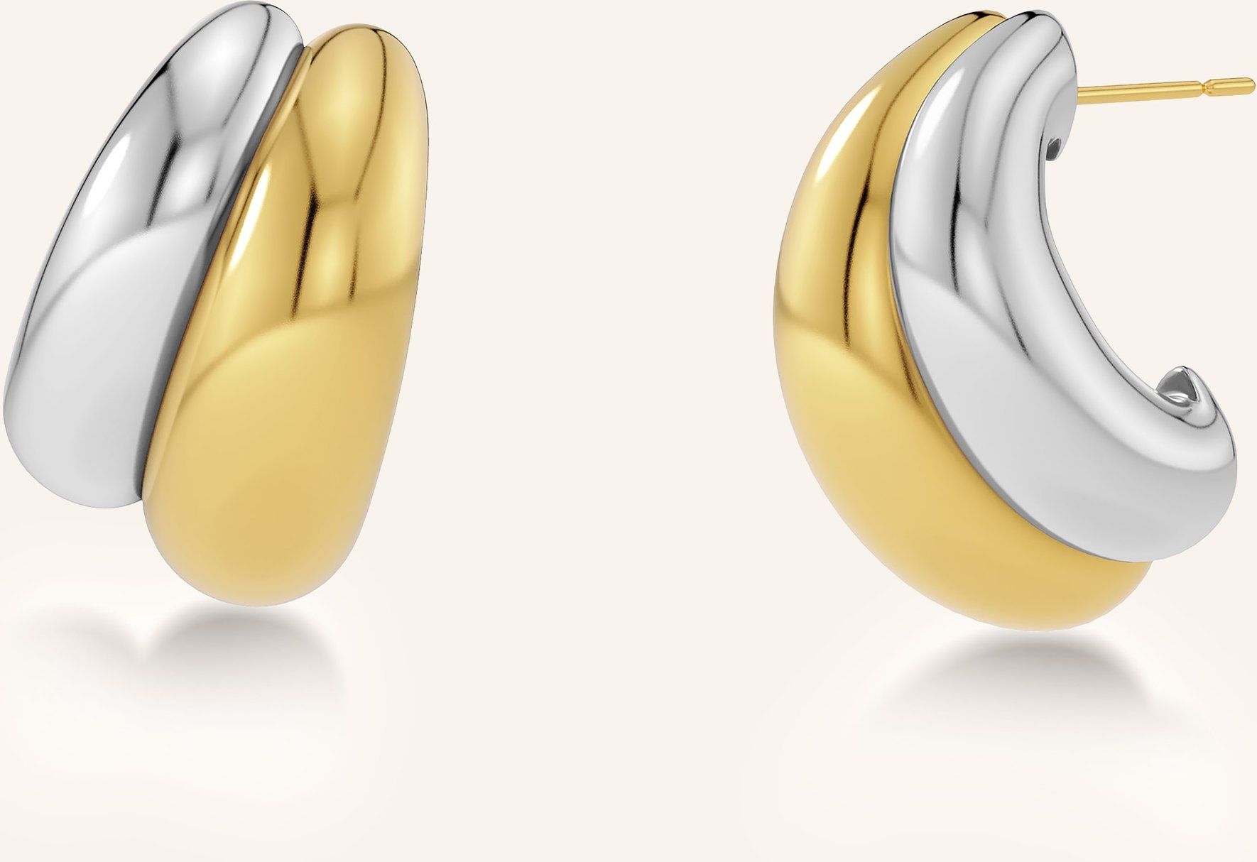 Edblad Creolen Furo Duo silber