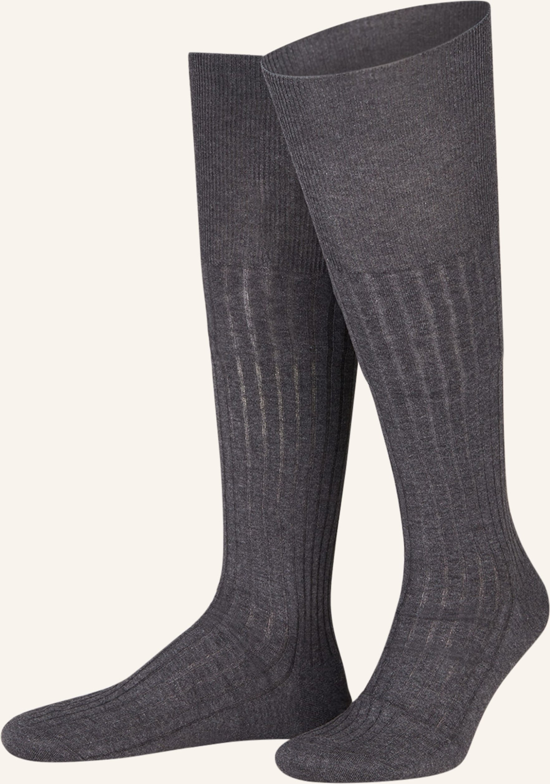 Falke Kniestrümpfe Luxury No.13 grau