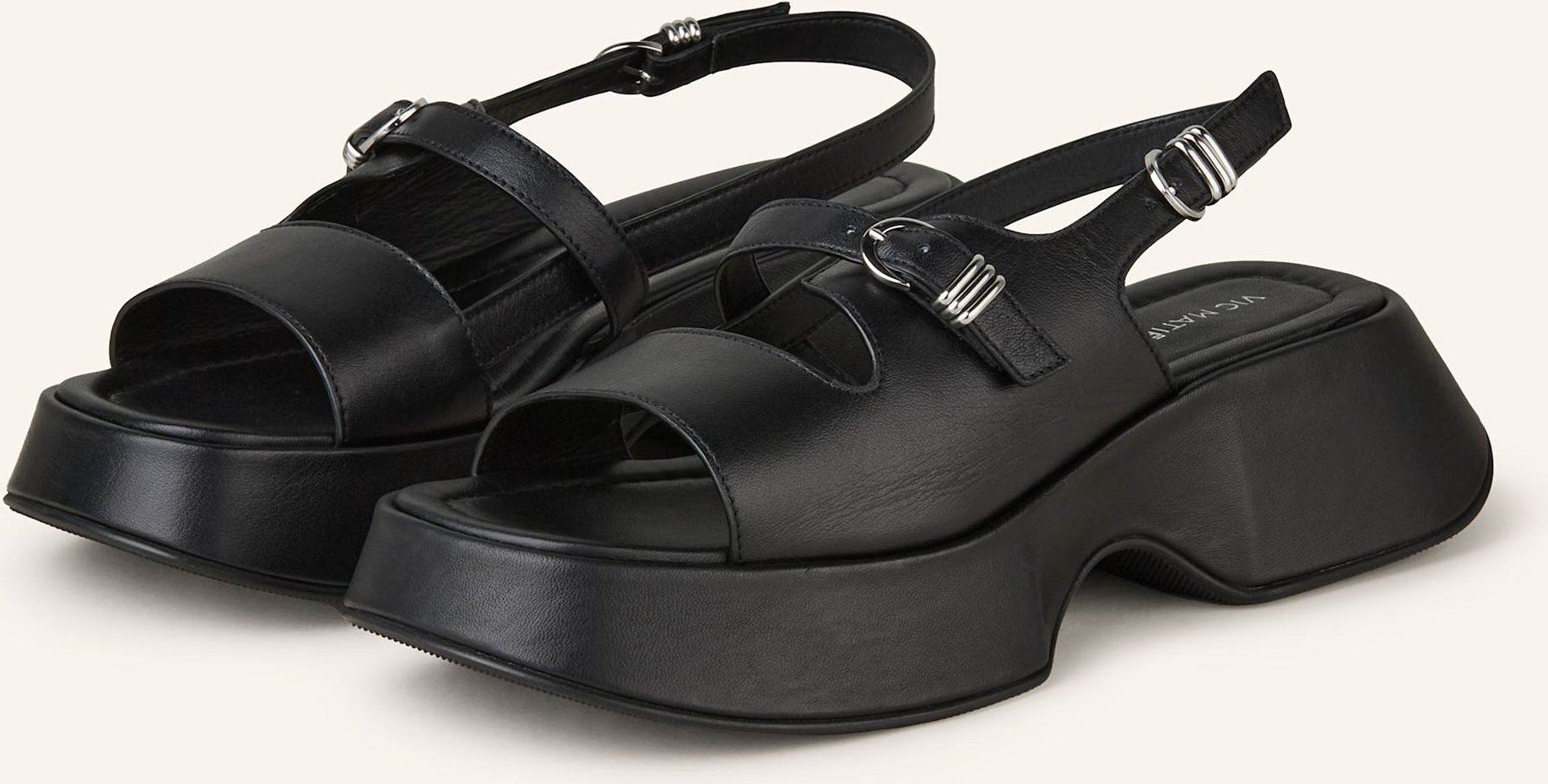 Vic Matié Plateau-Sandalen schwarz