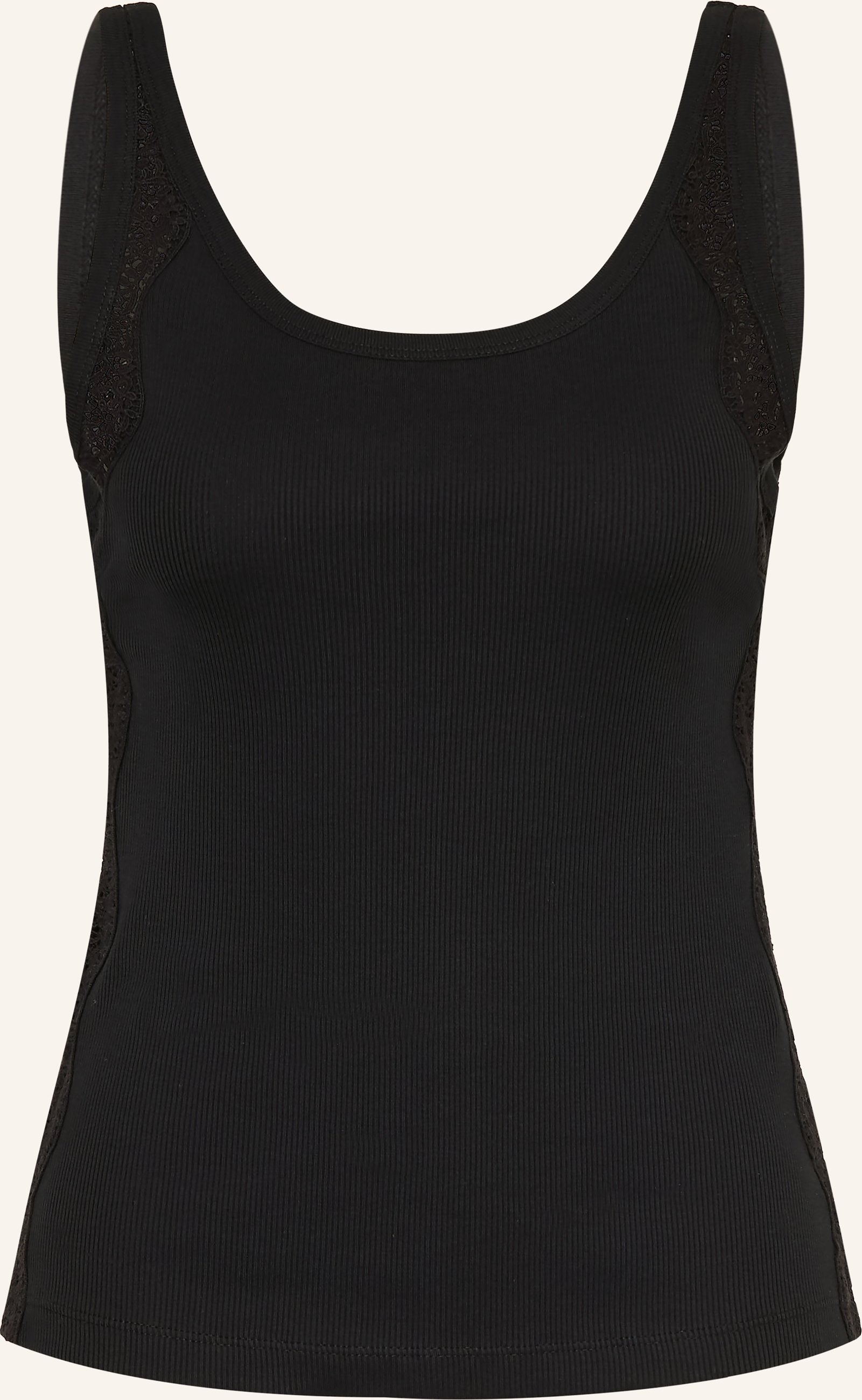 Sandro Top Mit Spitze schwarz