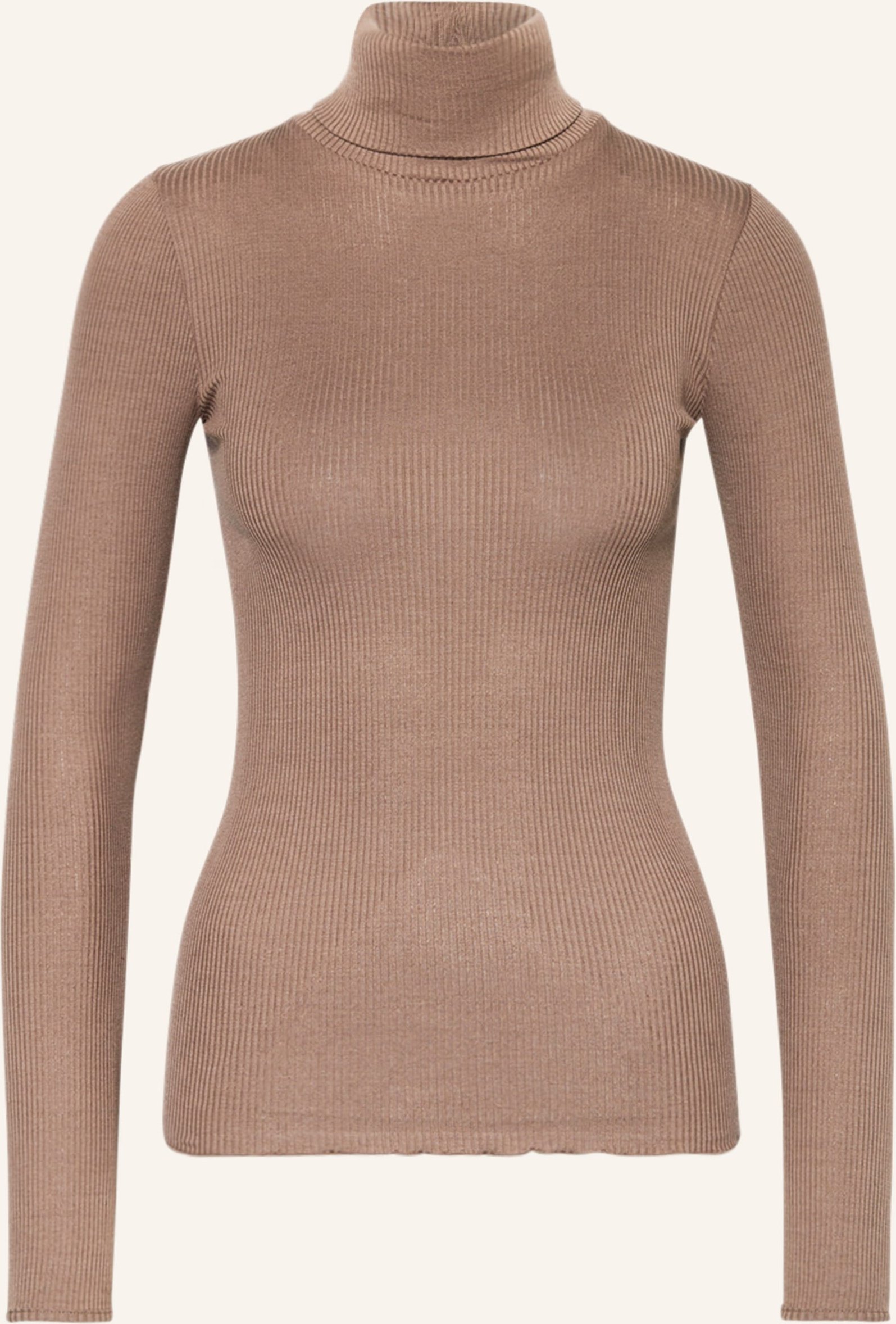Thumbnail - Rosemunde Rollkragenshirt Babette Aus Seide beige