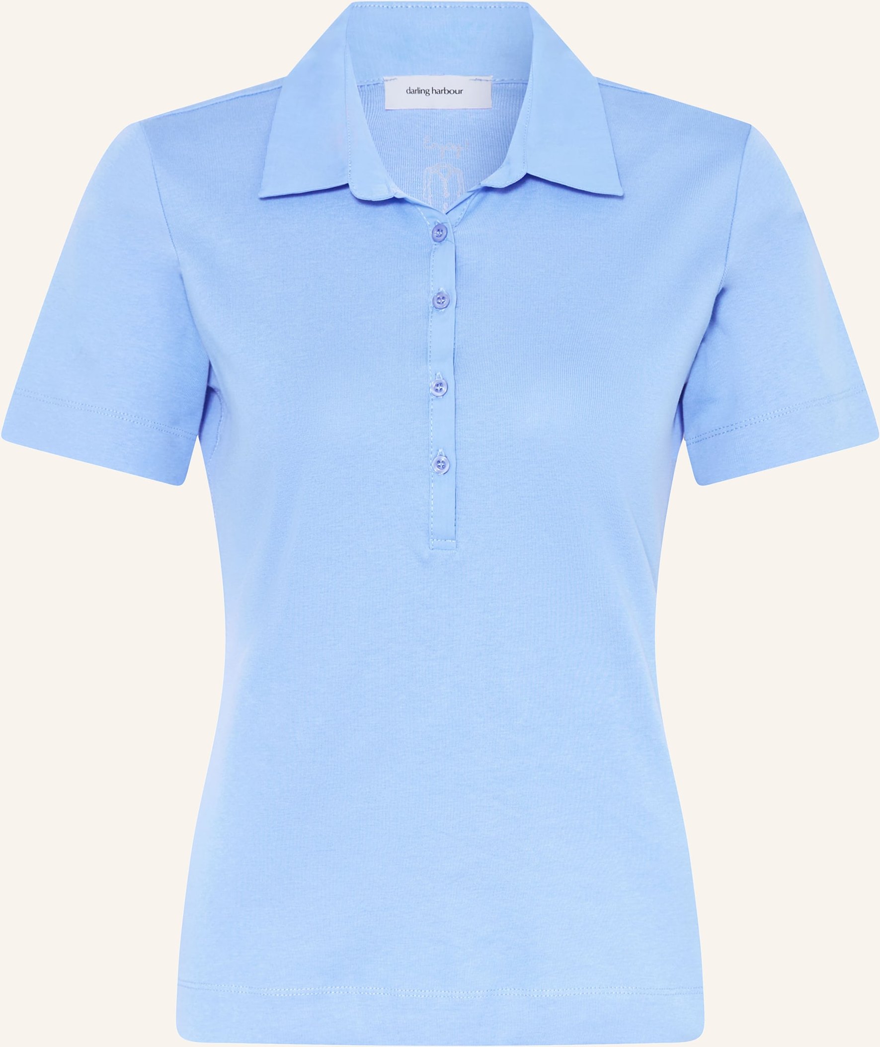 Darling Harbour Jersey-Poloshirt blau