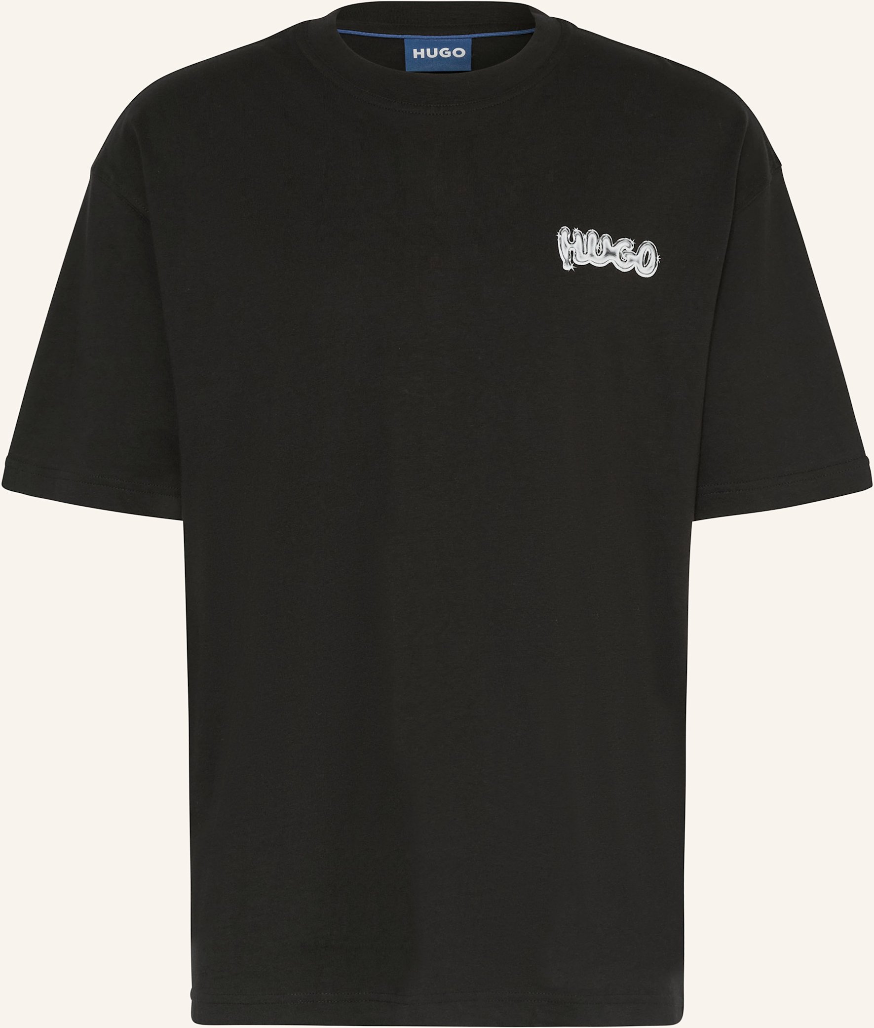 Hugo Oversized-Shirt Nyrotee schwarz