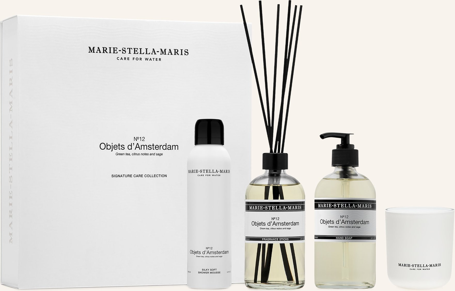 Marie-Stella-Maris Set Voyage Vétiver: Raumduft, Duftkerze, Handseife Und Duschmousse transparent