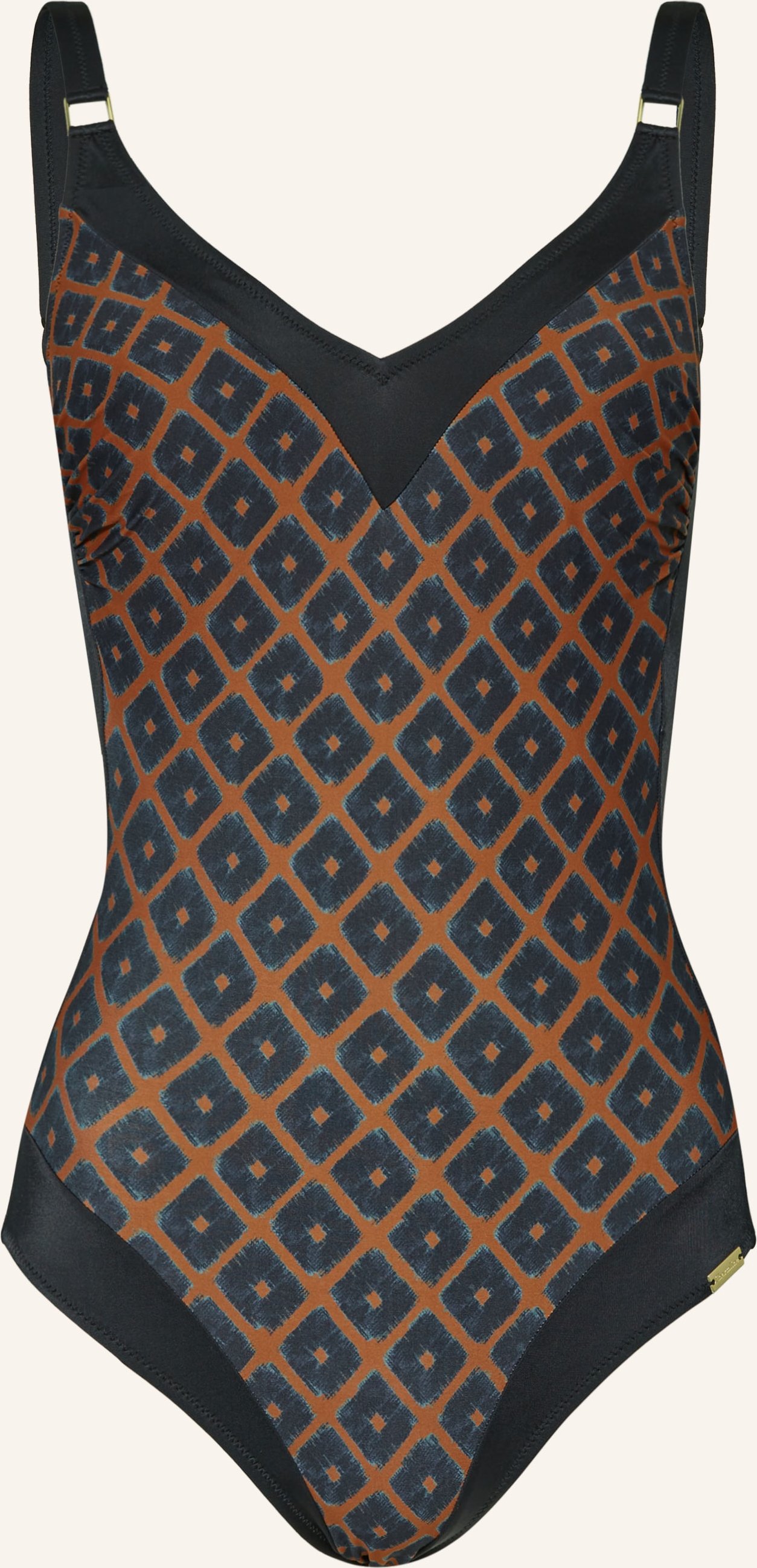 Charmline Shape-Badeanzug Tobacco Fields schwarz