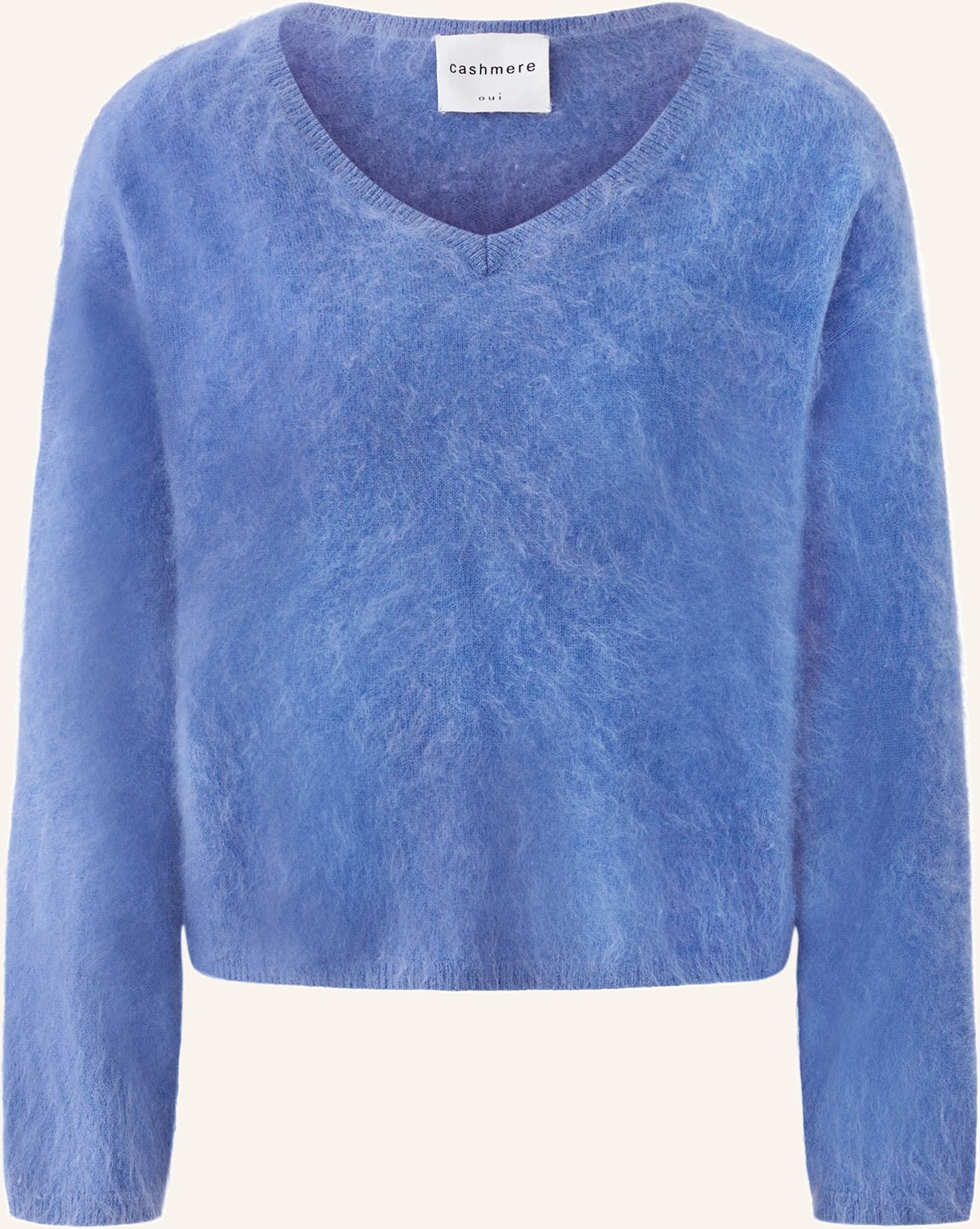 Oui Cashmere-Pullover blau