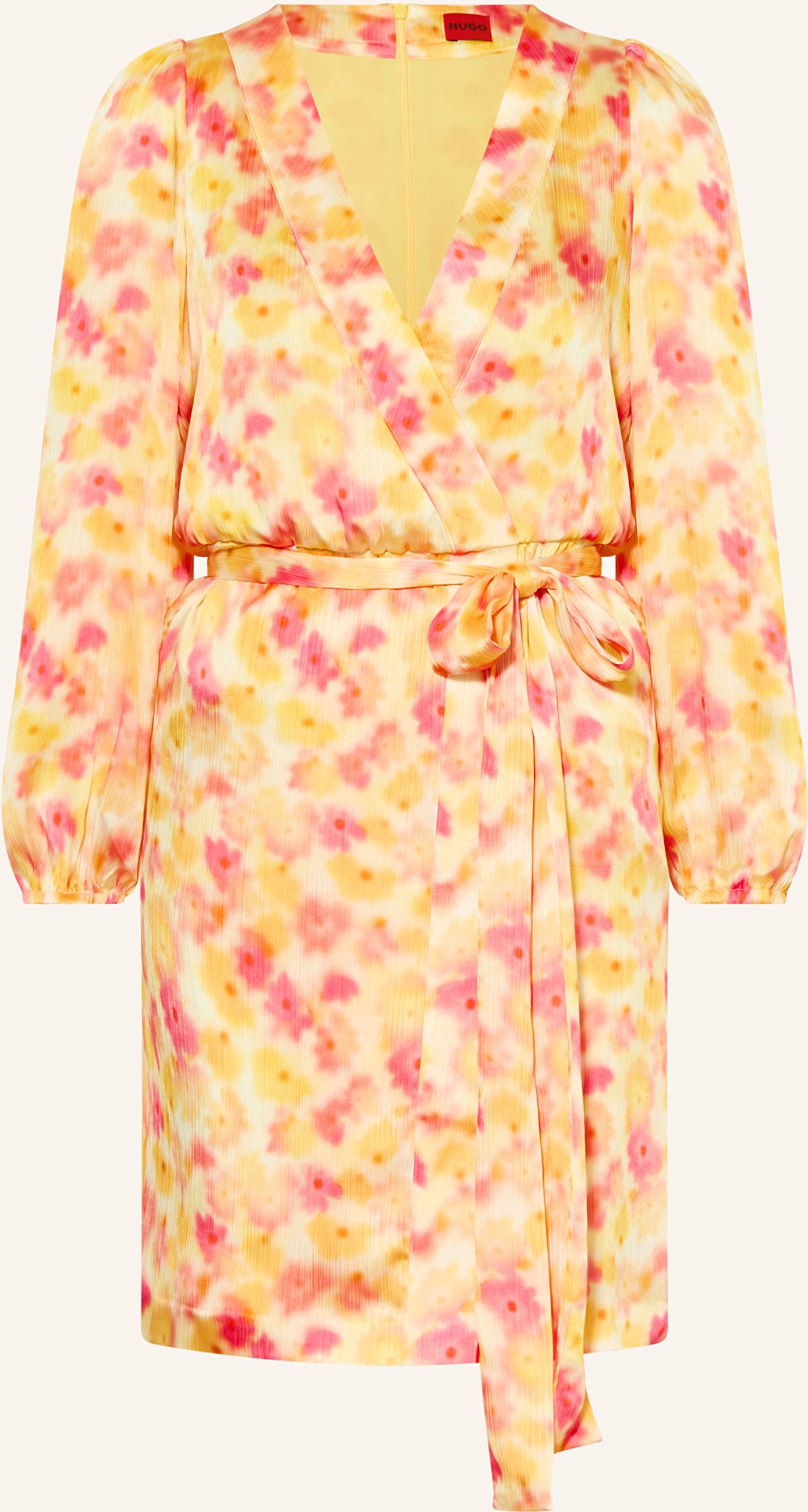 Thumbnail - Hugo Kleid Kaleli In Wickeloptik gelb