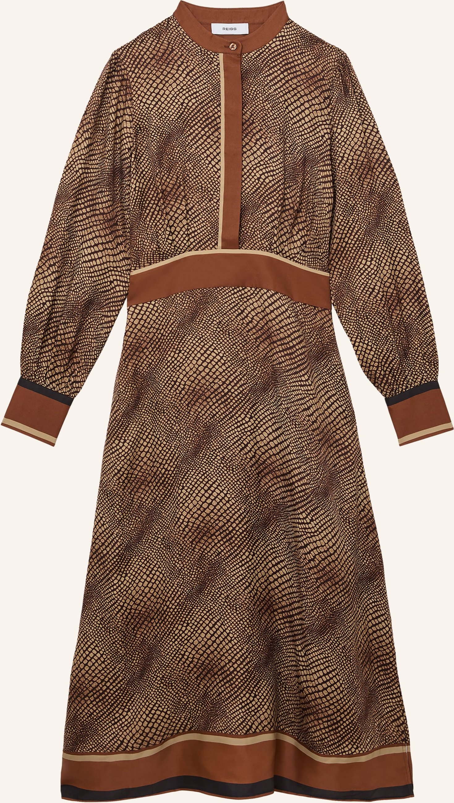 Reiss Satinkleid Leia braun