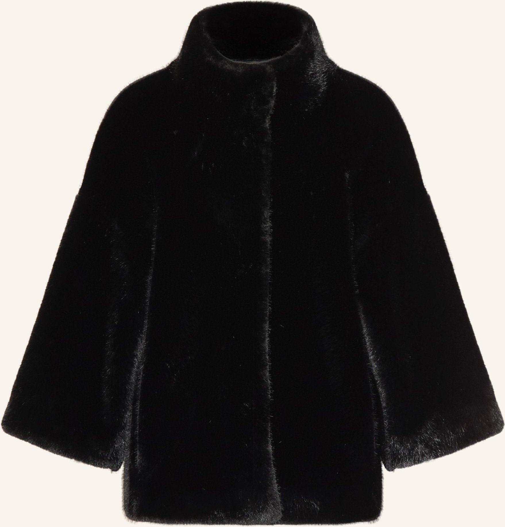 Juvia Kunstpelz-Jacke Fedora schwarz