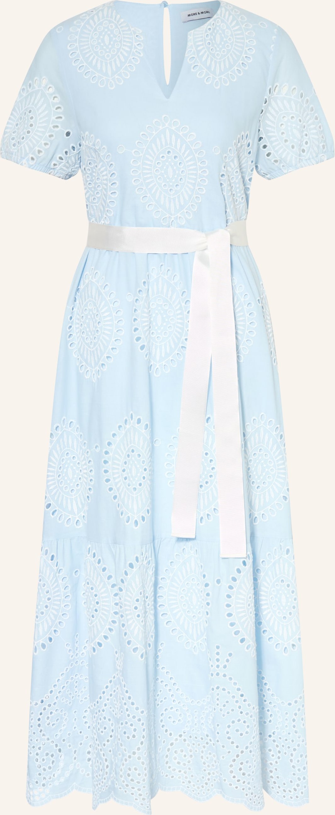 More & More Kleid Aus Lochspitze blau