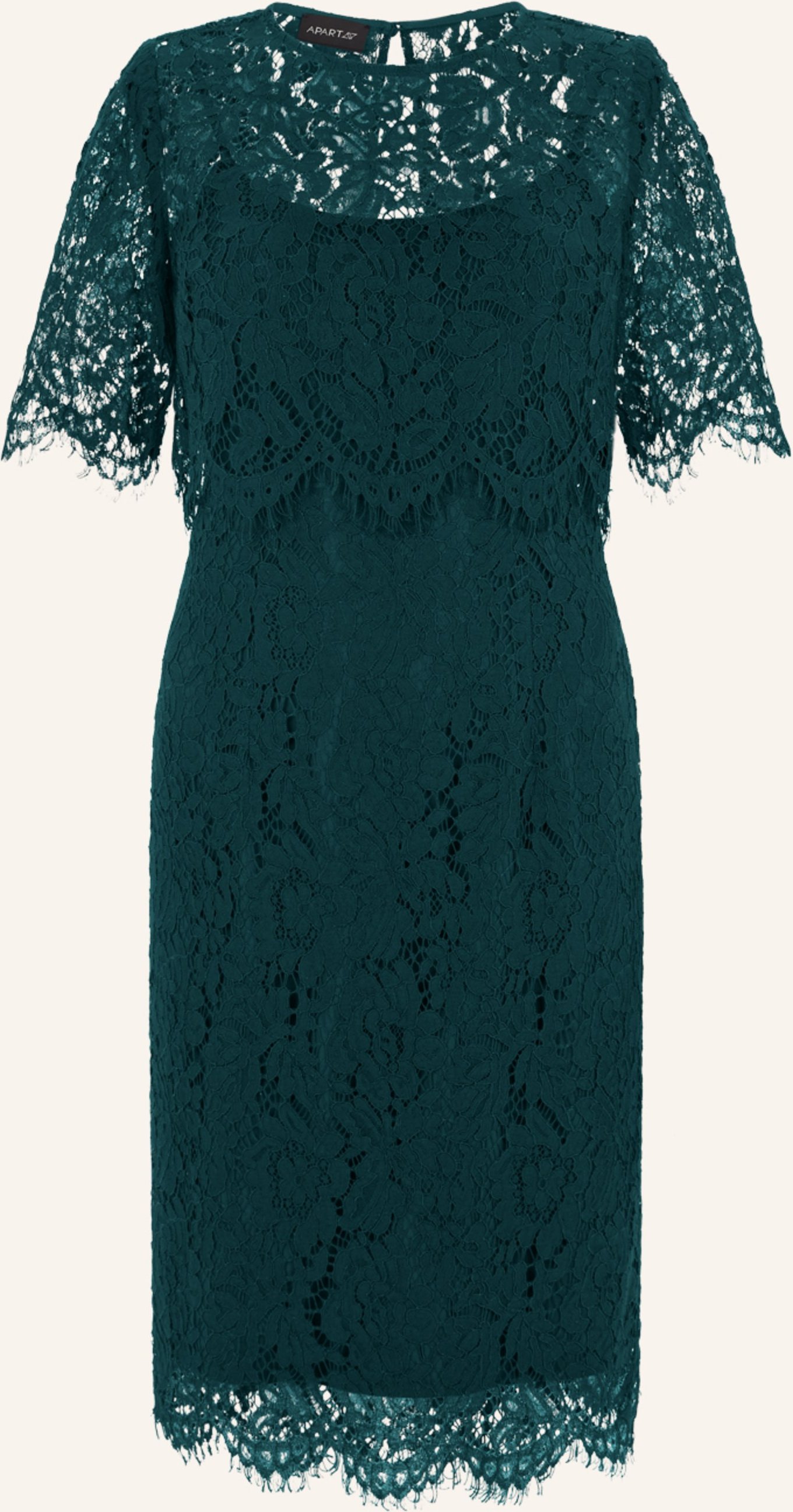 Apart Spitzenkleid Mit Spitzenjacke gruen