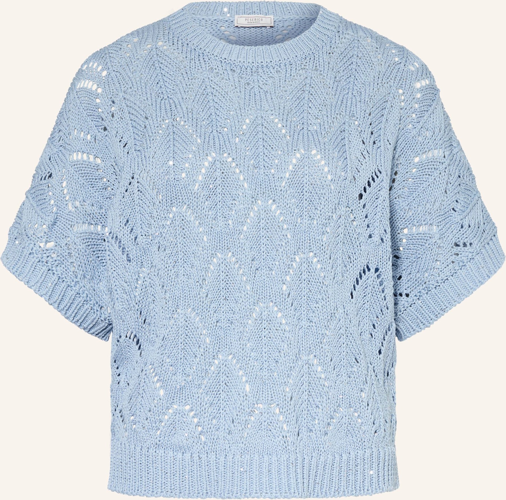 Peserico Strickshirt Mit Pailletten blau