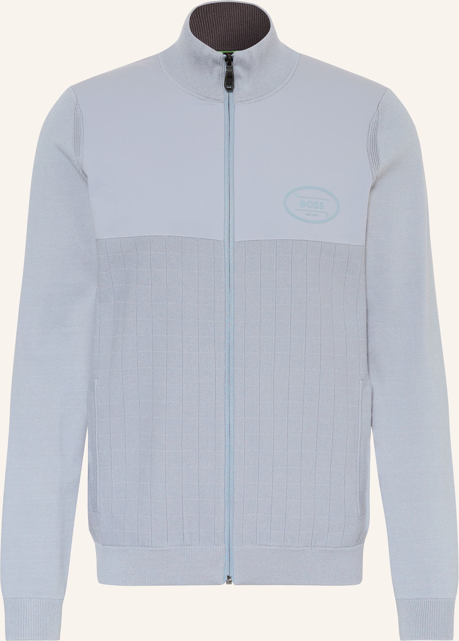 Boss Strickjacke Club grau