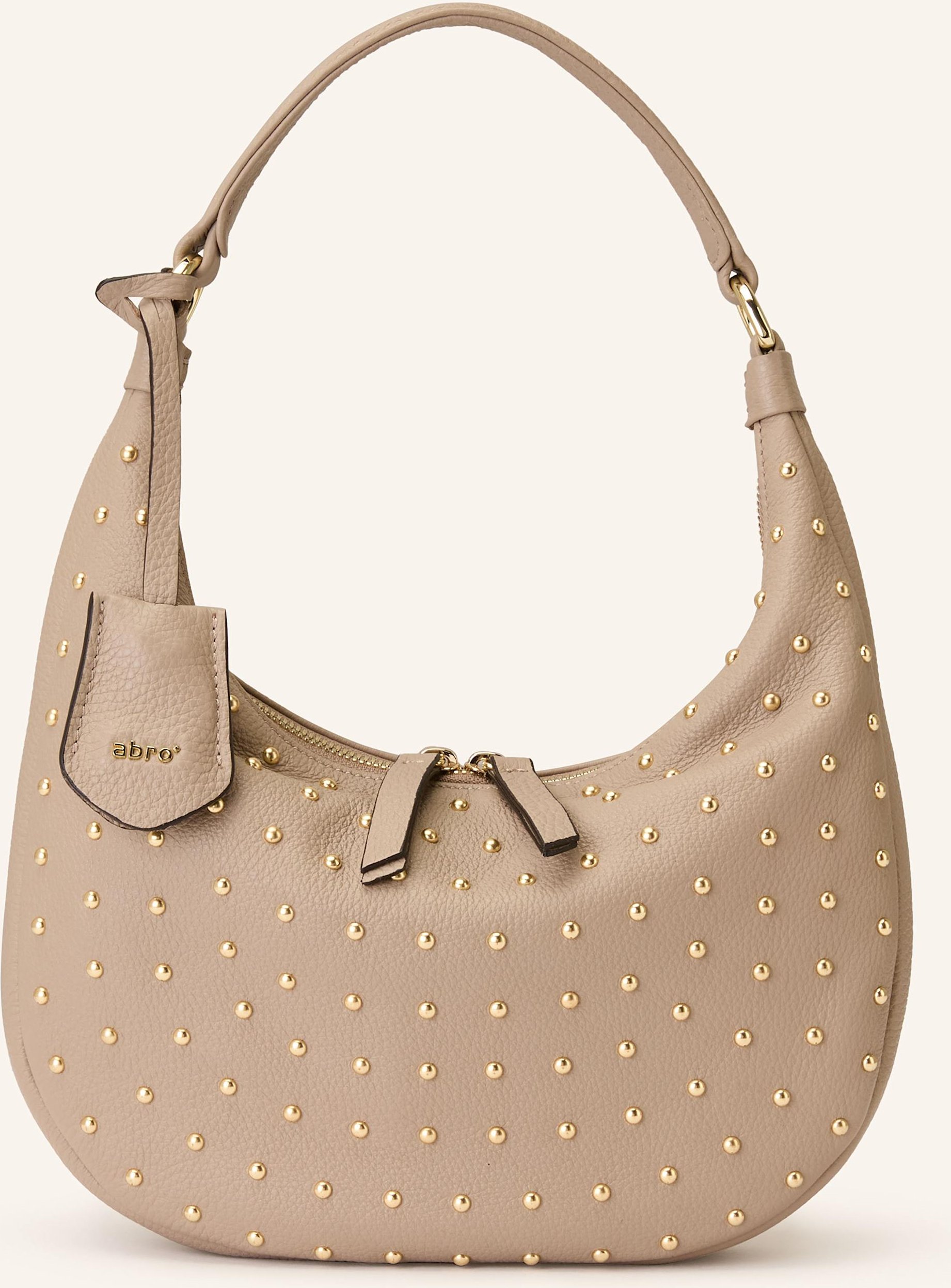 Abro Handtasche Nana Mini Mit Nieten beige