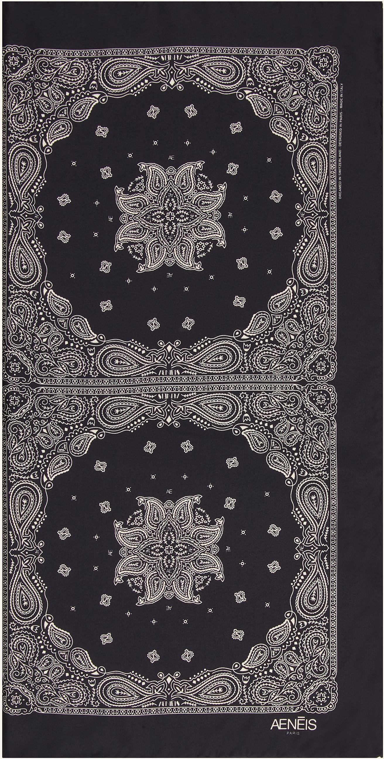 Aeneis Seidentuch schwarz