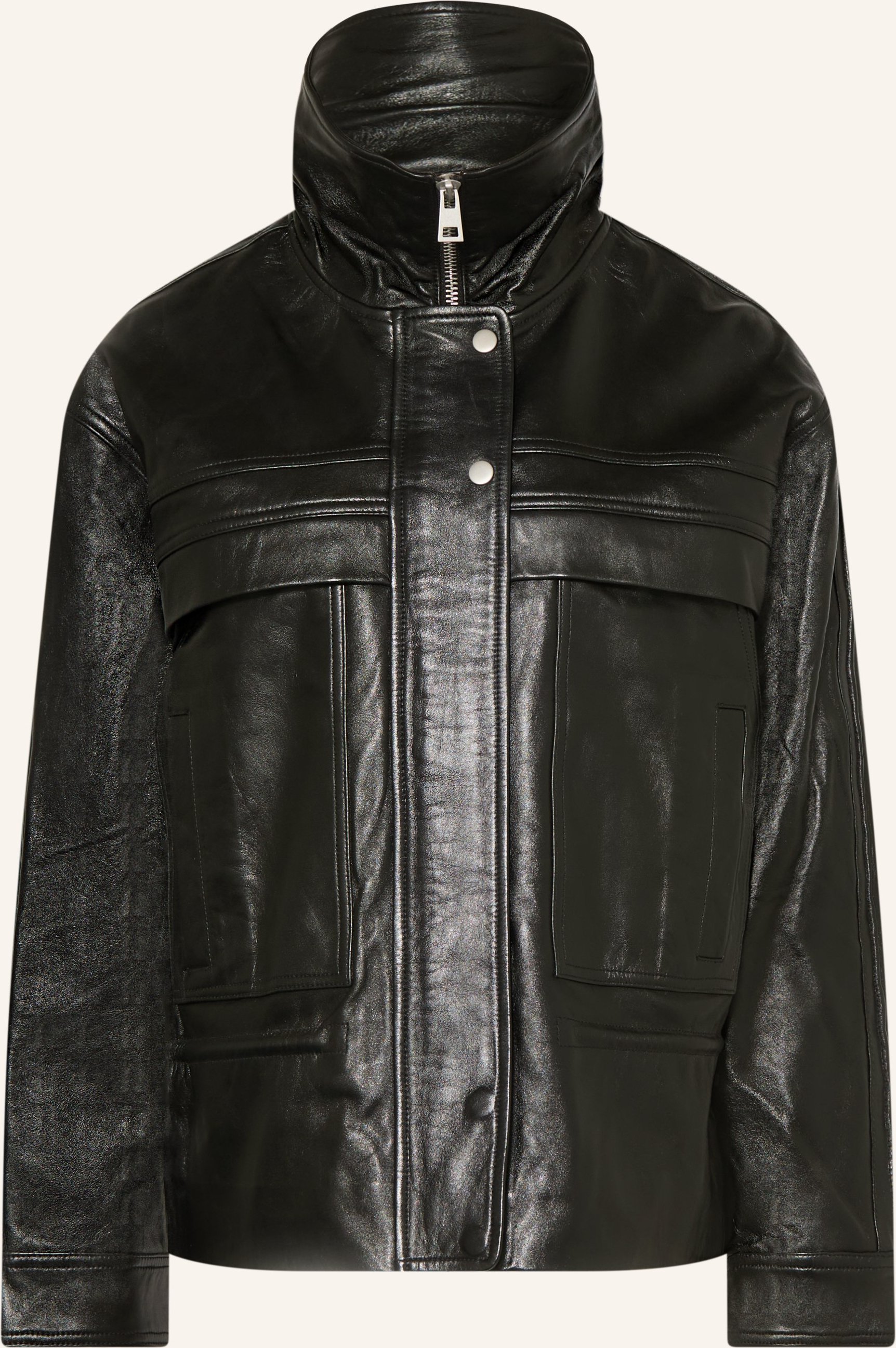 Ba&Sh Lederjacke Kassia schwarz