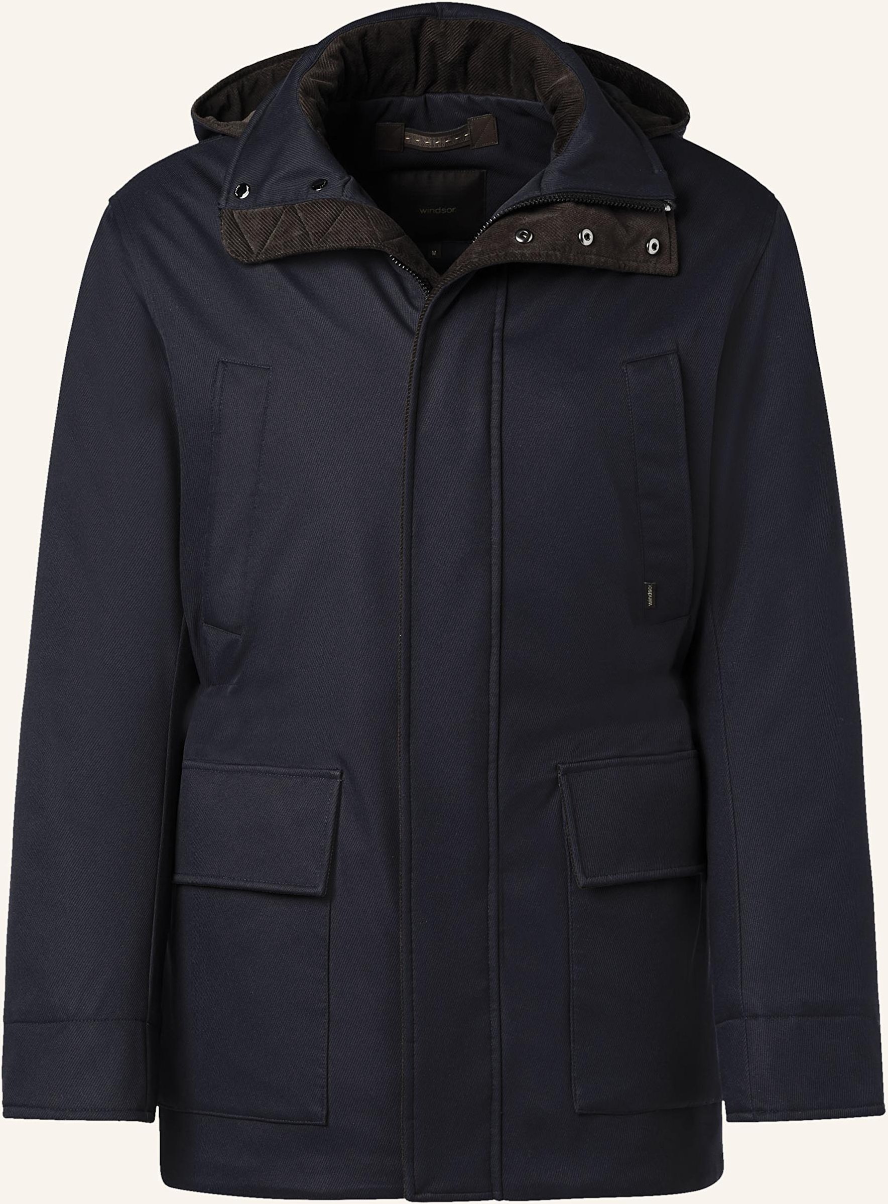 Windsor. Parka Oreste Mit Abnehmbarer Kapuze blau