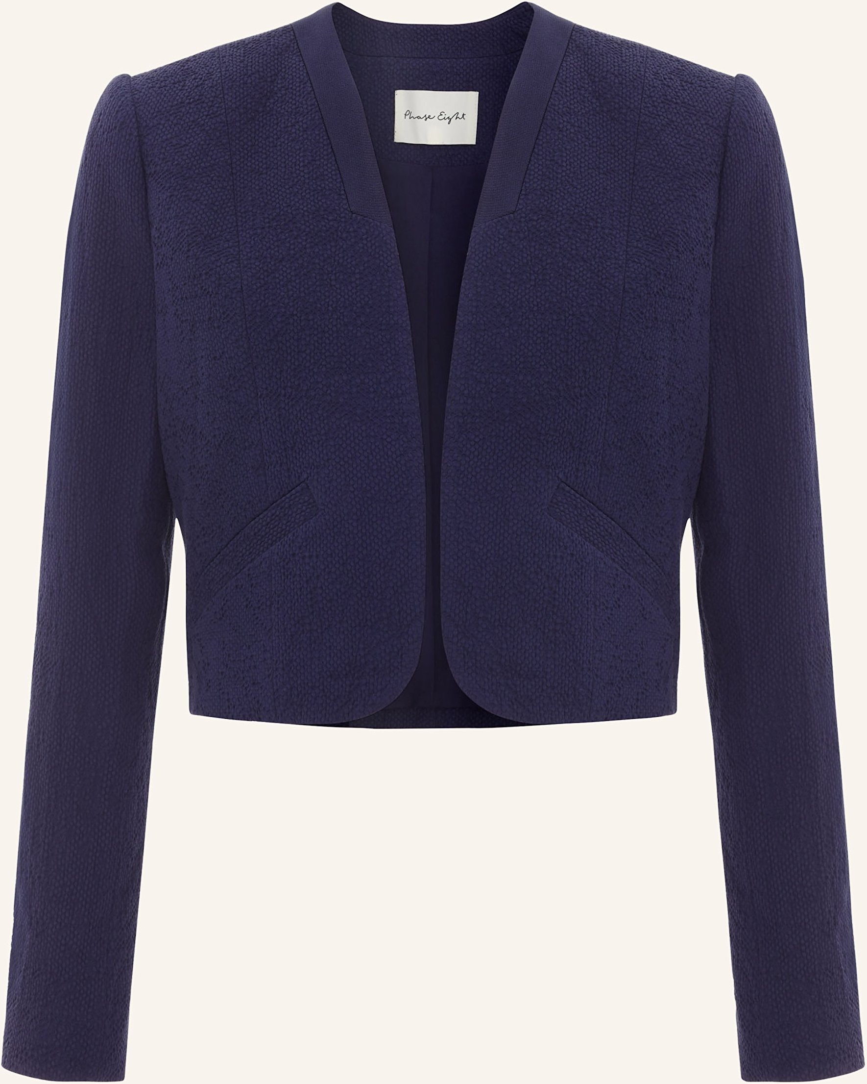Thumbnail - Phase Eight Cropped-Blazer Olivia blau