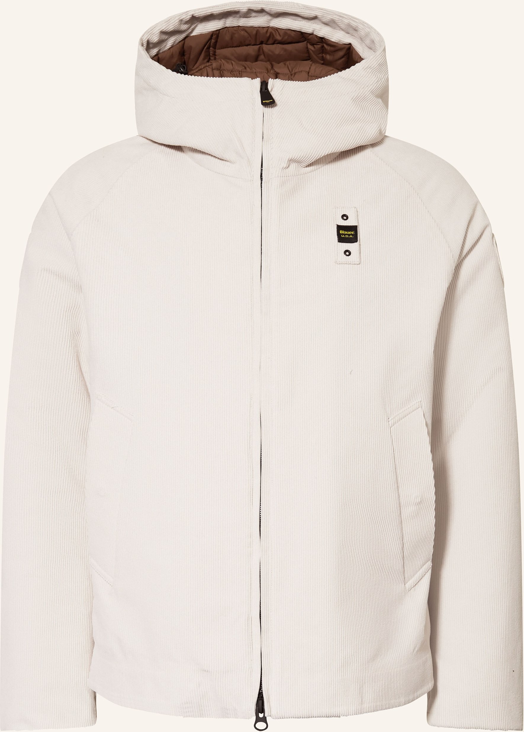 Blauer Cordjacke Hatch beige