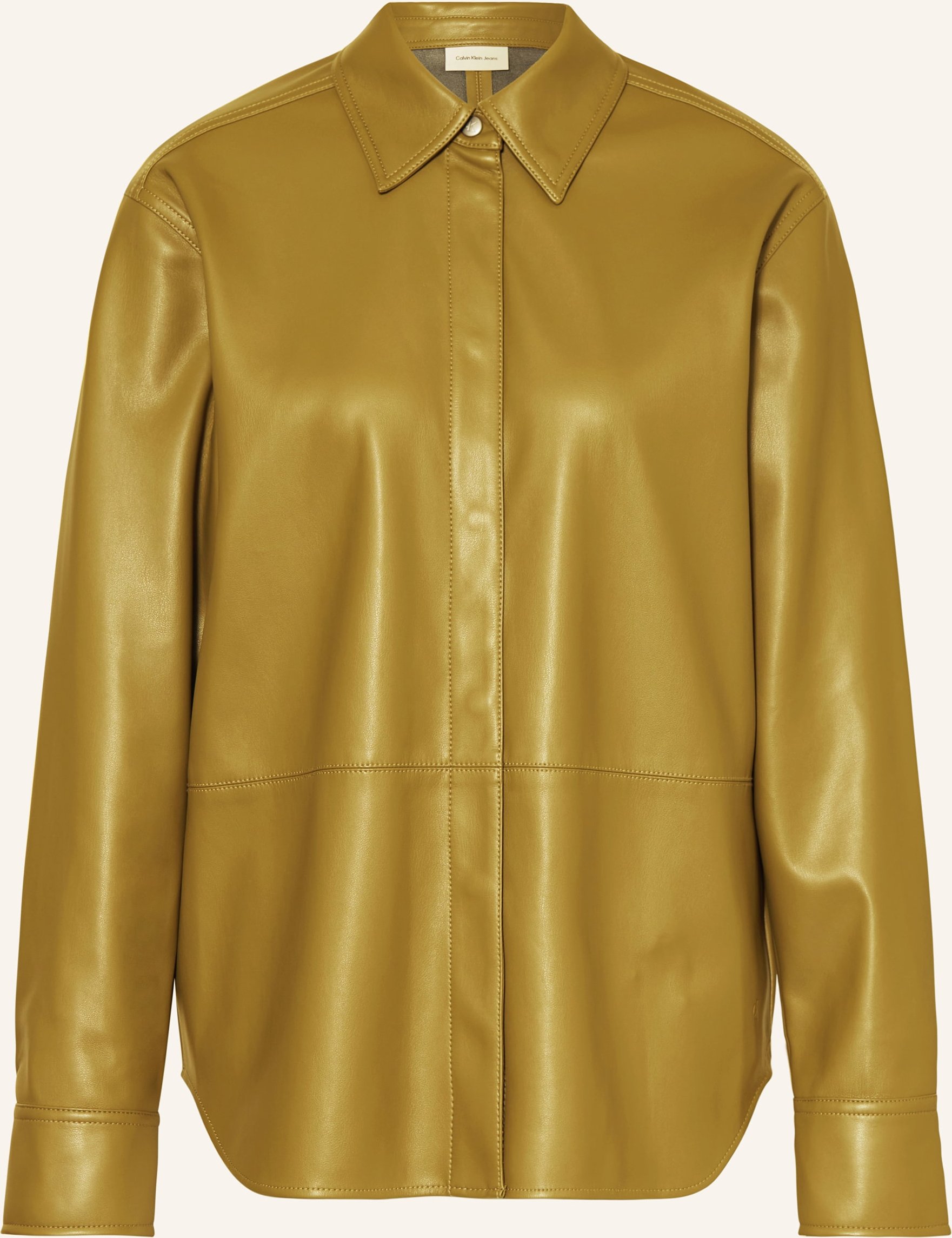 Calvin Klein Jeans Overjacket In Lederoptik gruen