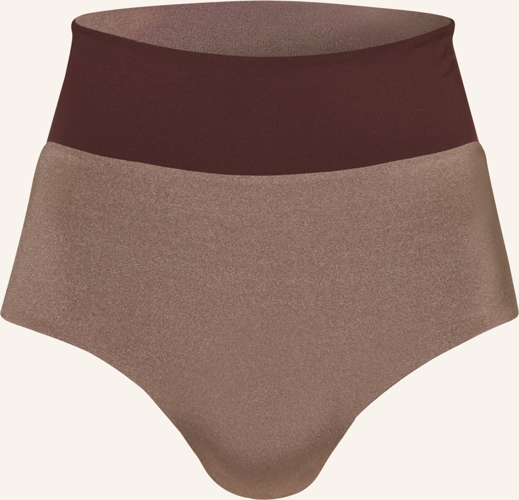 Mymarini High-Waist-Bikini-Hose Surf Shorts Shine Zum Wenden Mit Uv-Schutz 50+ braun