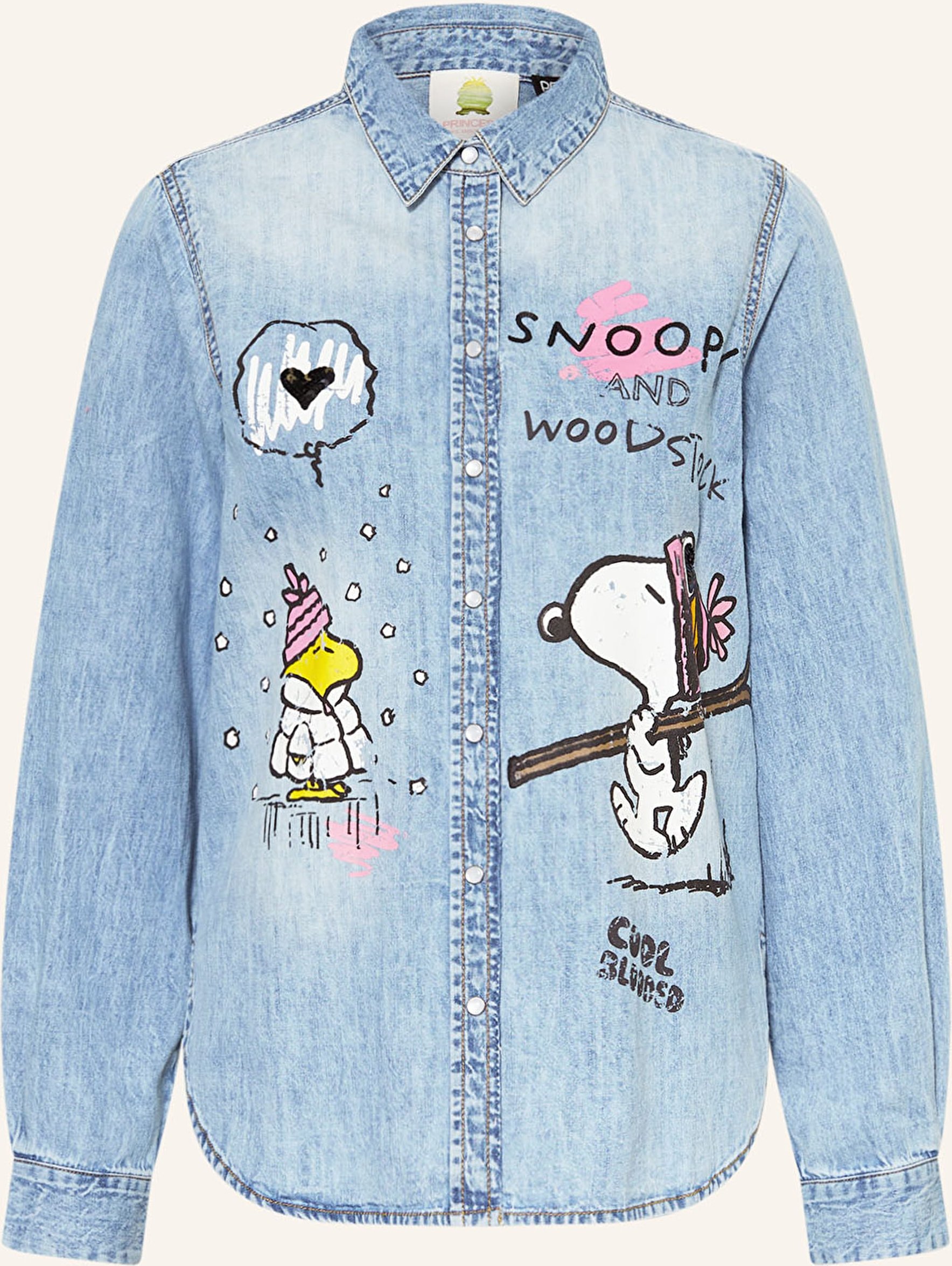 Princess Goes Hollywood Jeansbluse Mit Pailletten blau