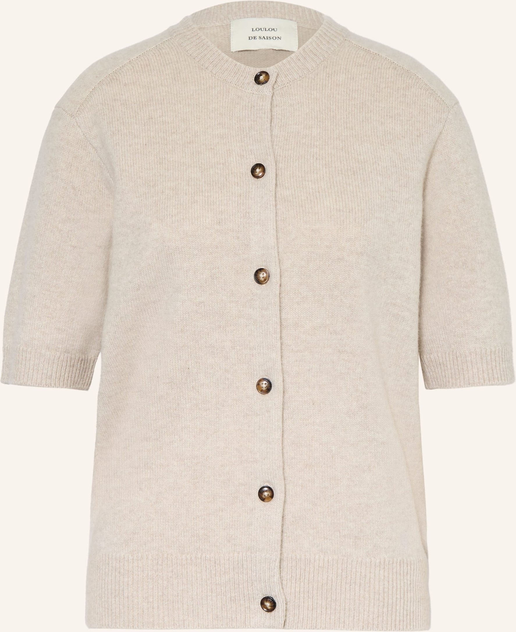 Loulou De Saison Strickjacke Jodi Aus Cashmere beige