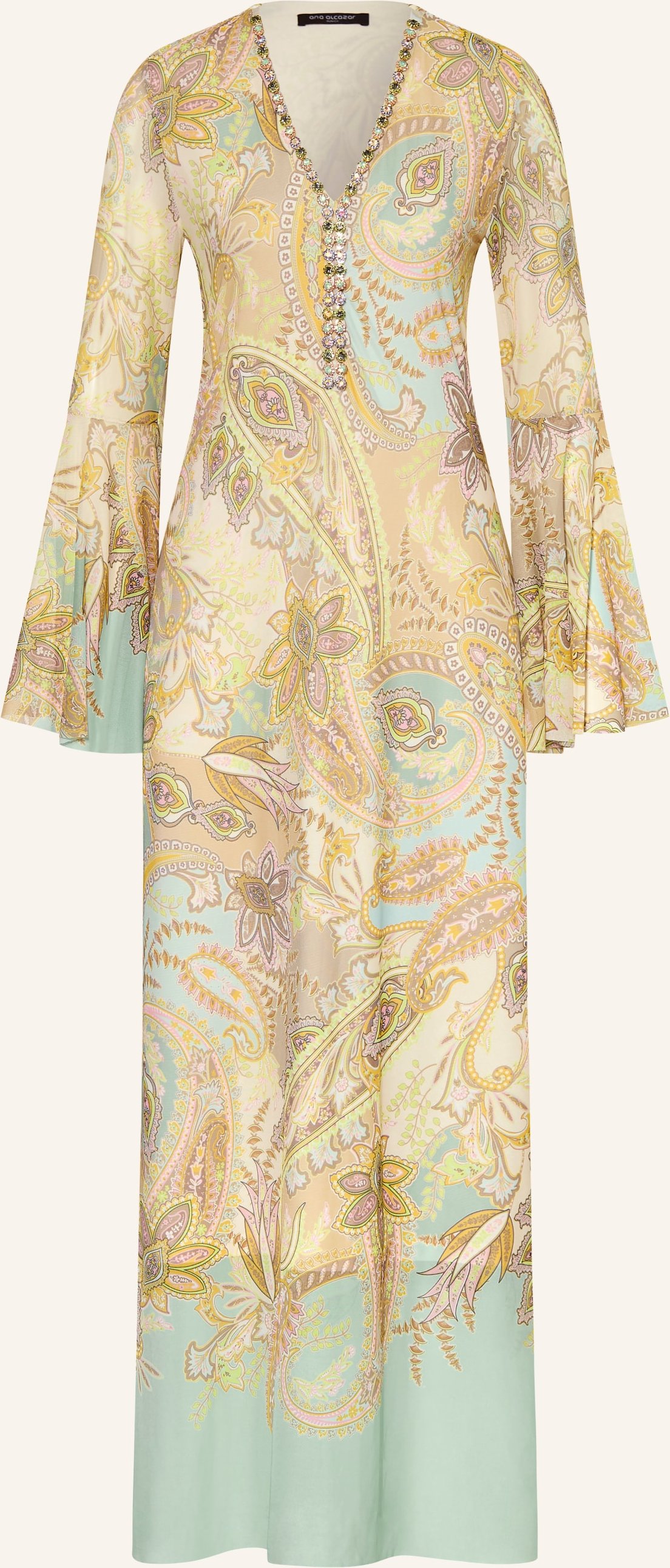 Ana Alcazar Mesh-Kleid Mit Schmucksteinen gruen