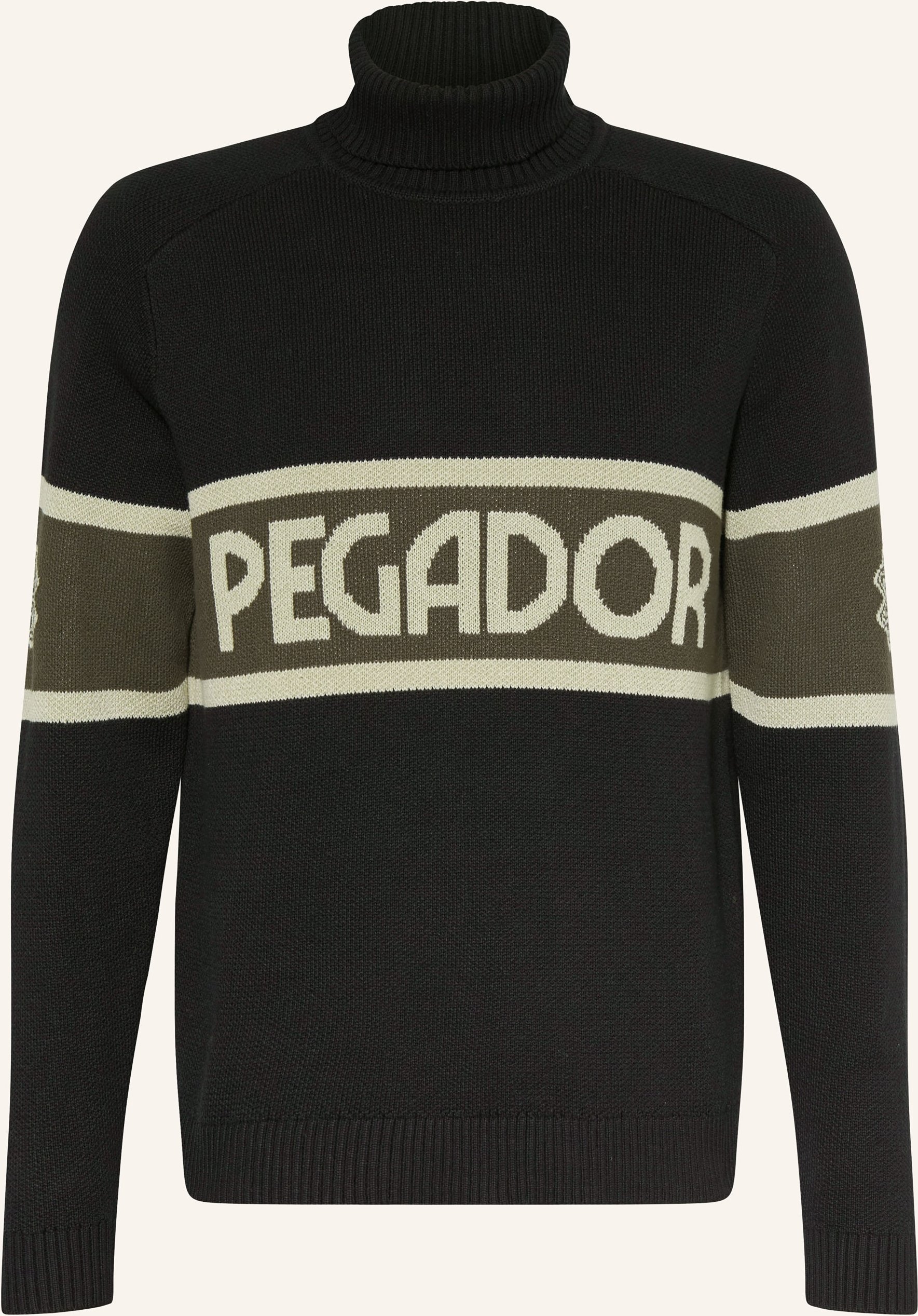 Pegador Rollkragenpullover Lugano schwarz