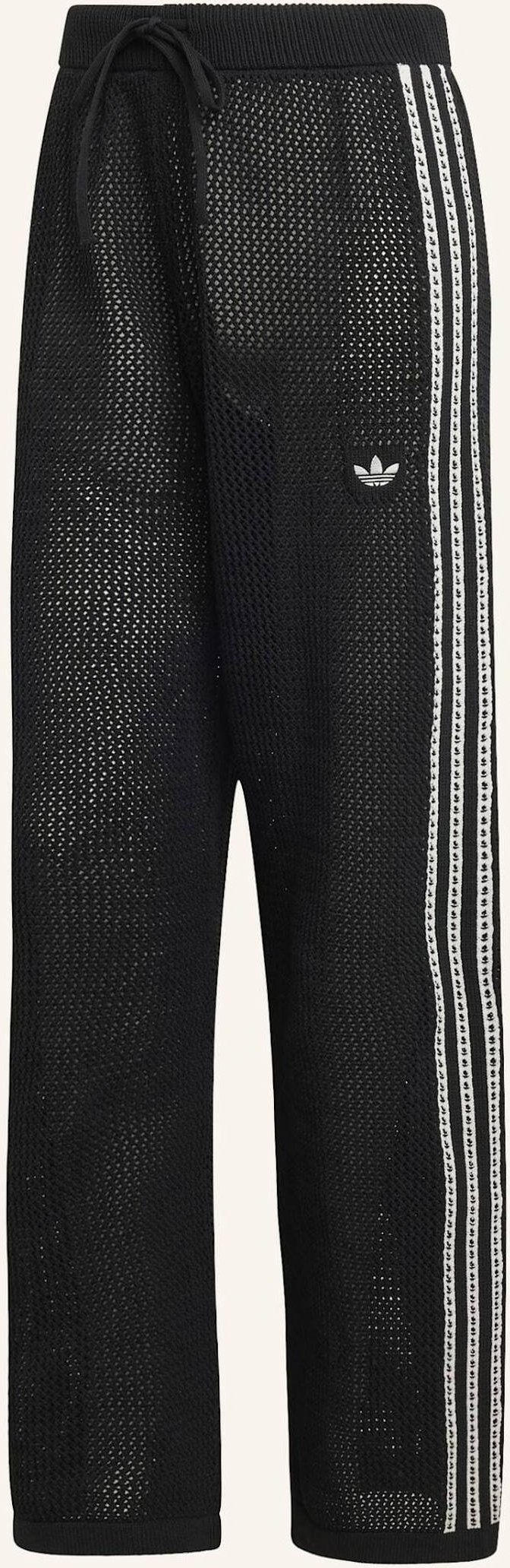 Adidas Originals Gestrickte Gehäkelte Firebird Trainingshose schwarz