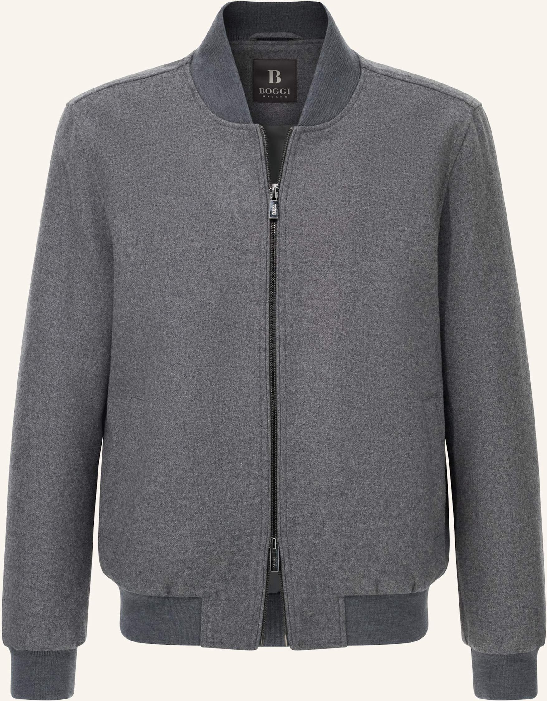 Boggi Milano Wool Bomber Jacket grau