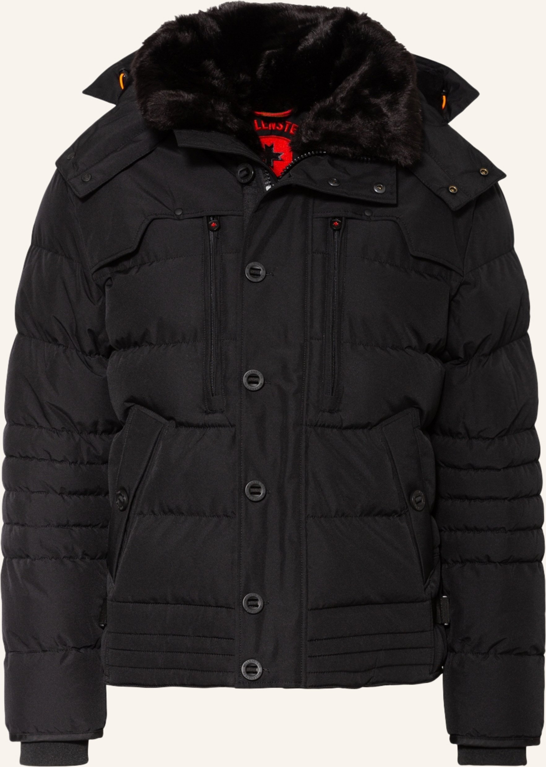 Wellensteyn Steppjacke Starstream Mit Abnehmbarer Kapuze Und Kunstfellbesatz schwarz