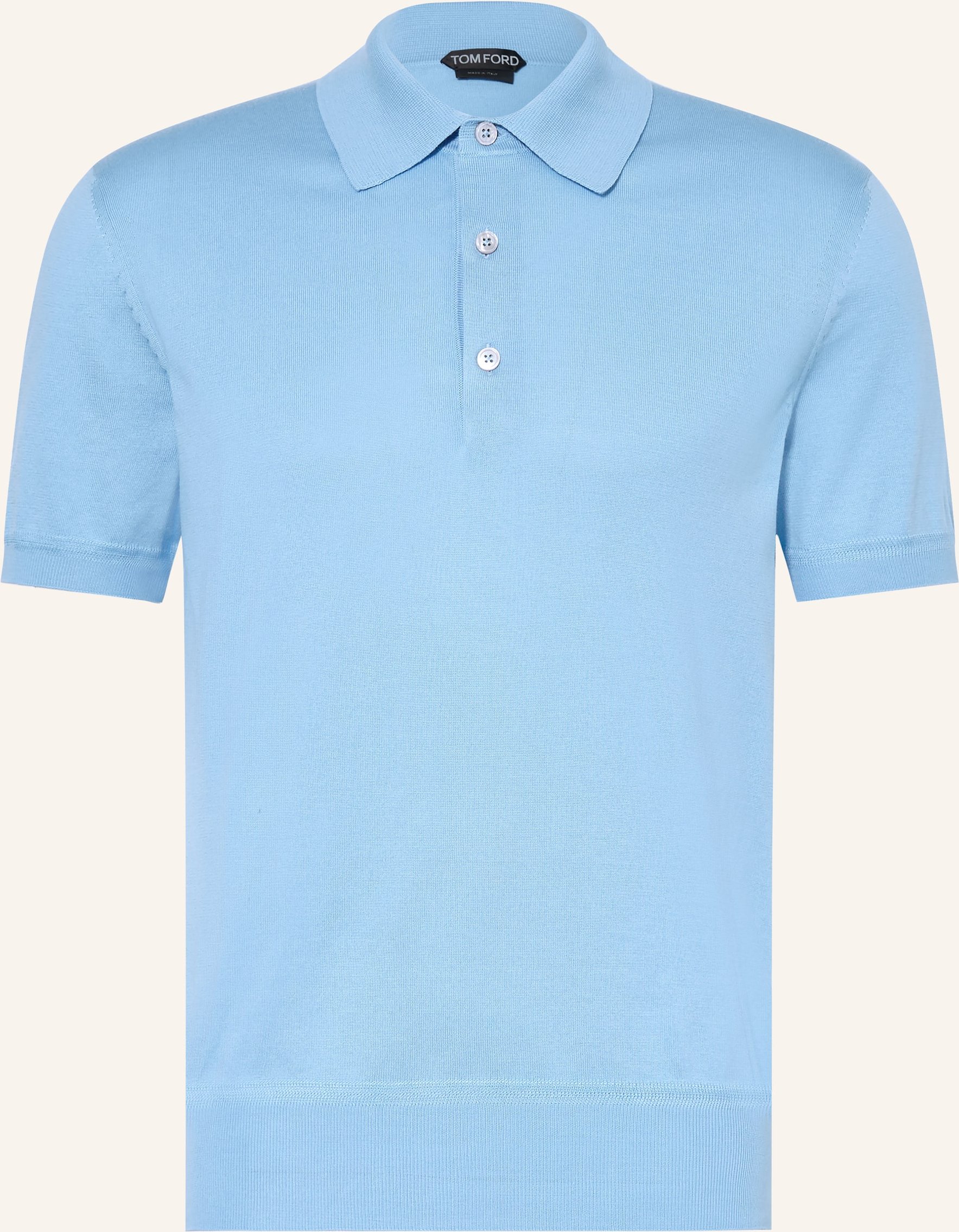 Tom Ford Strick-Poloshirt blau
