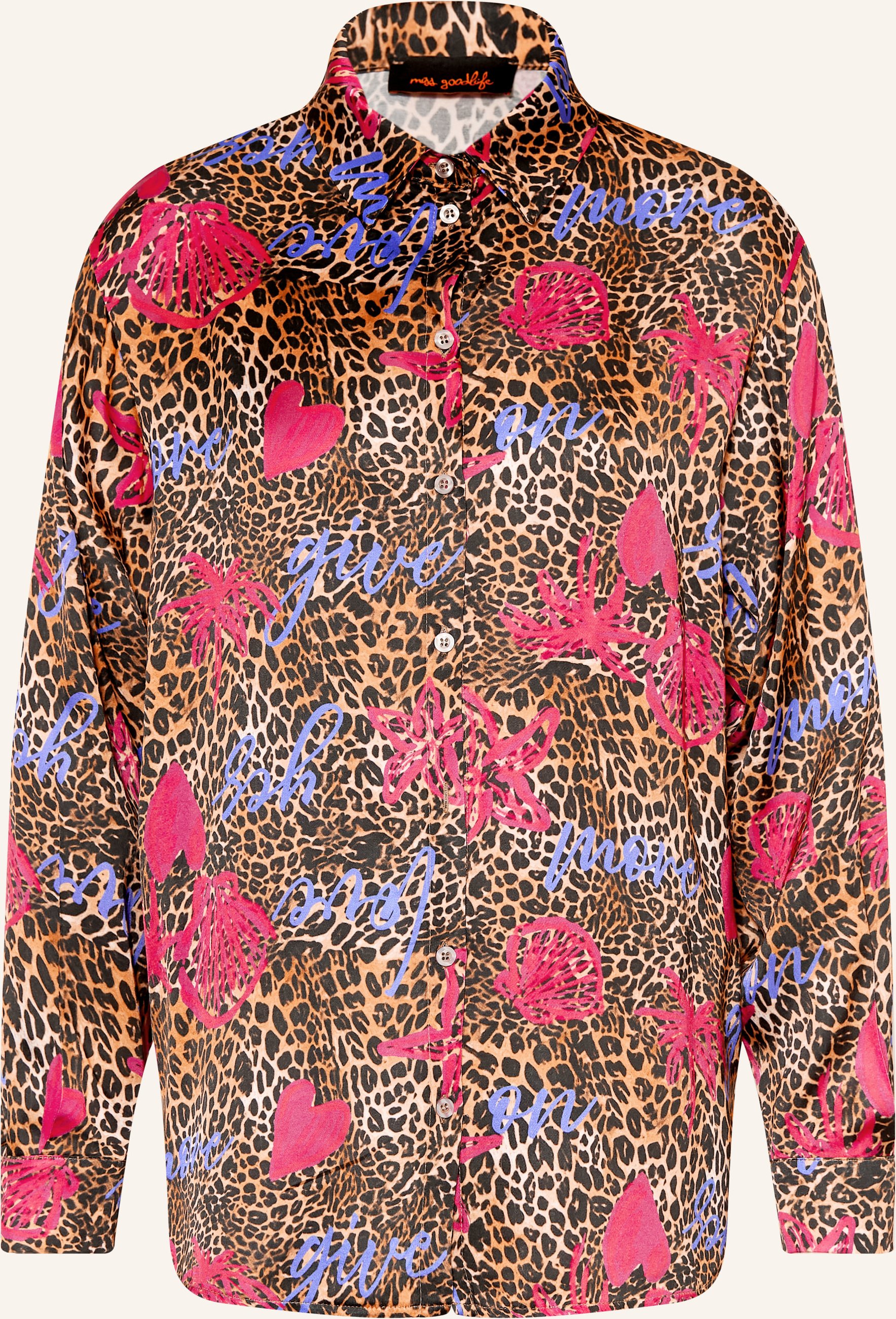 Miss Goodlife Hemdbluse Aus Satin braun