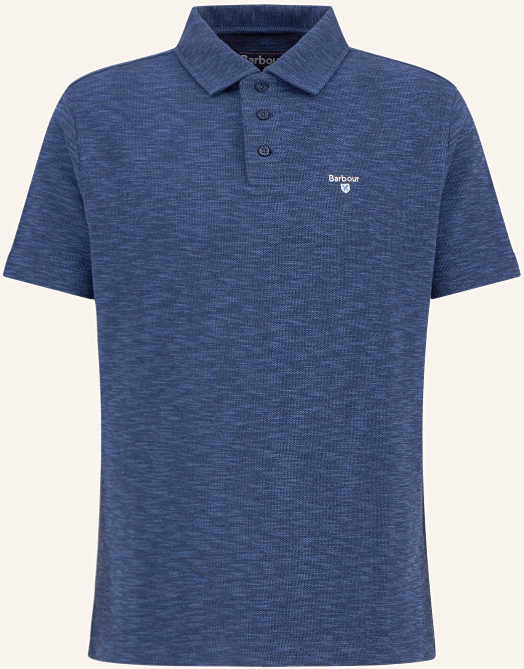 Barbour Strick-Poloshirt Hepple blau
