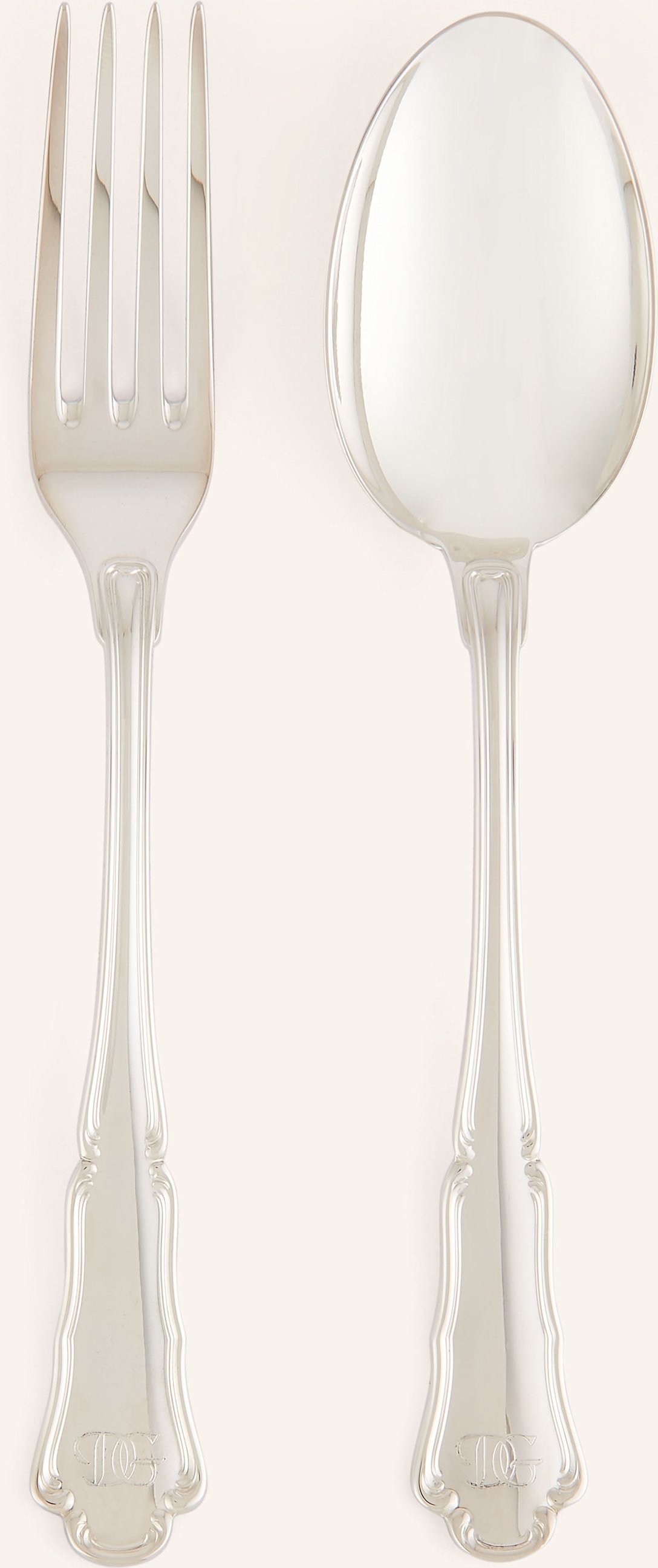 Thumbnail - Dolce & Gabbana Casa Set: Servierlöffel Und Serviergabel silber