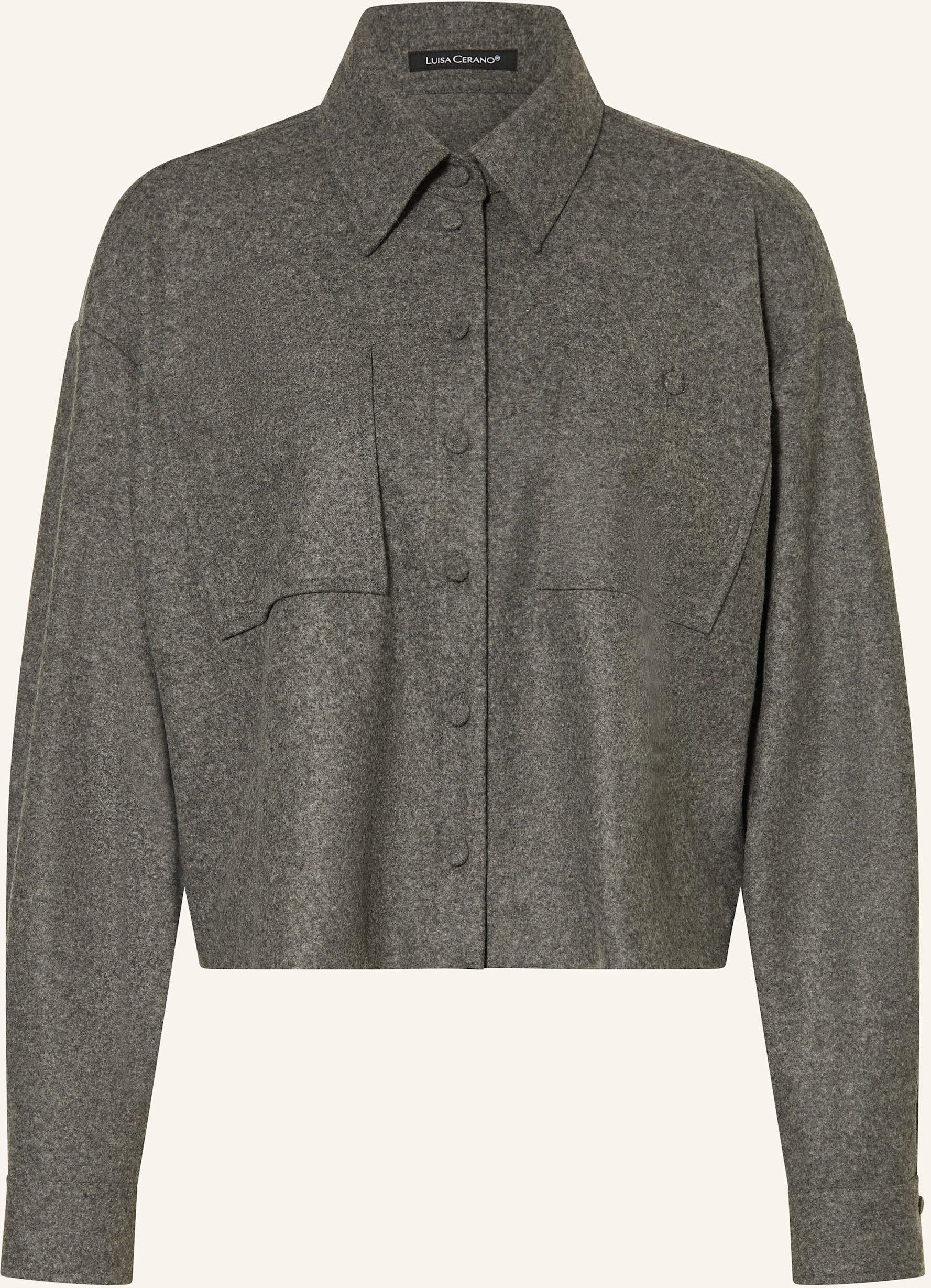 Thumbnail - Luisa Cerano Hemdbluse Aus Flanell grau