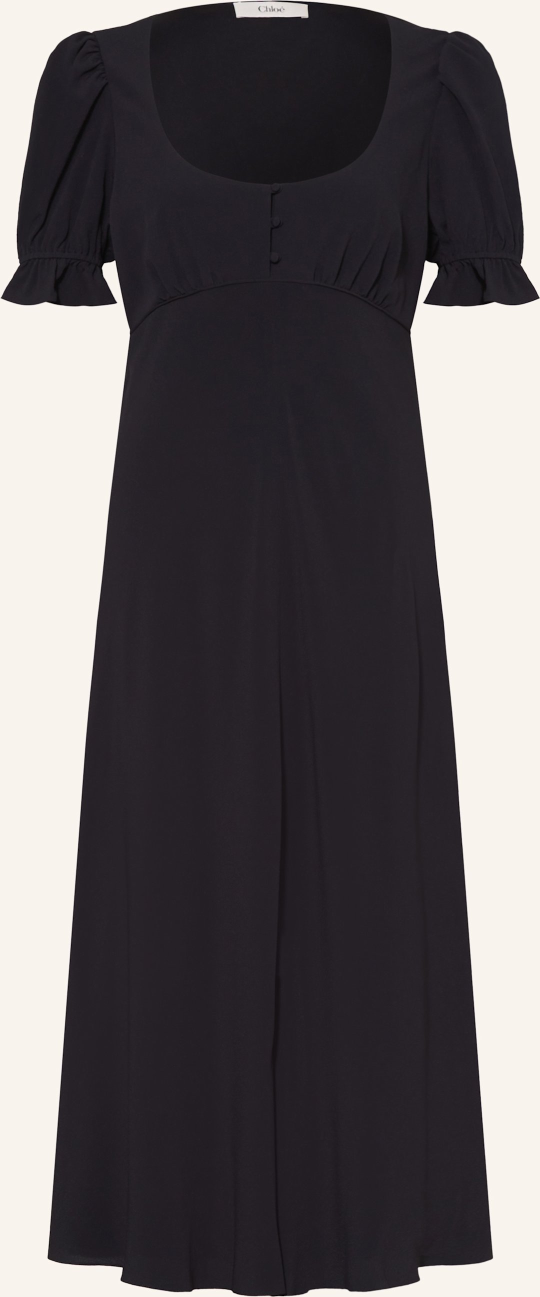 Chloé Kleid Mit Seide schwarz
