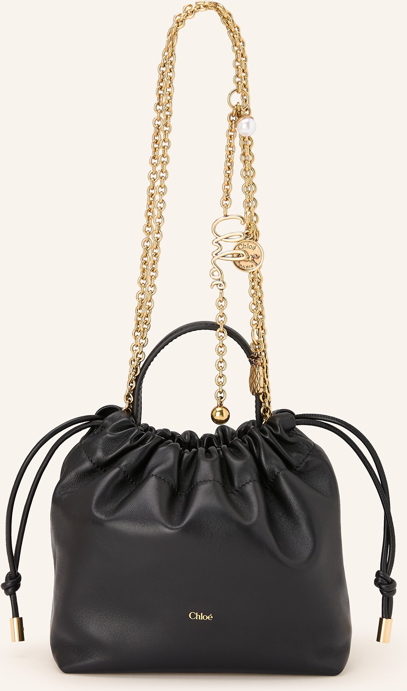 Chloé Schultertasche Icons Mini schwarz