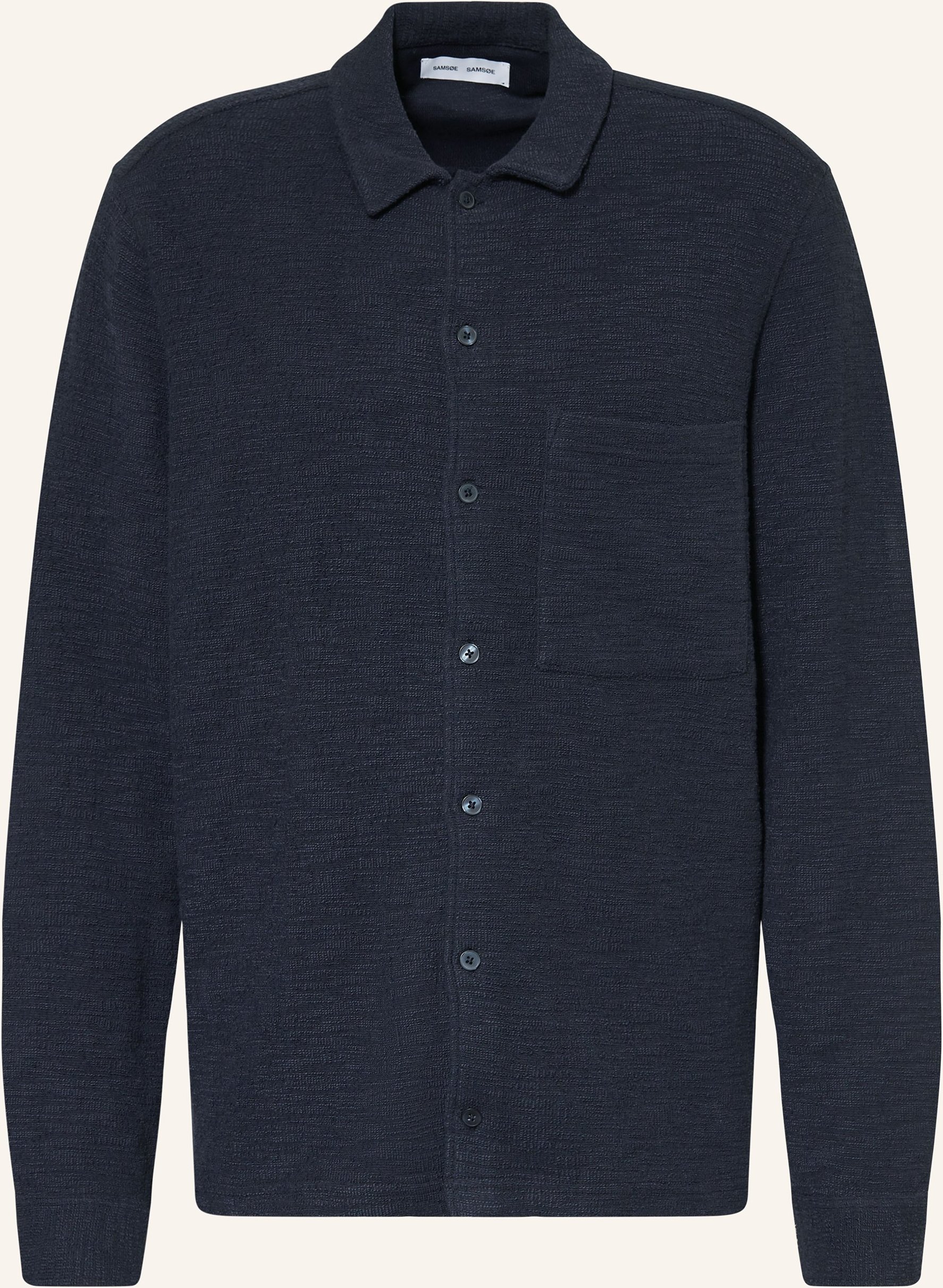 Samsøe Samsøe Bouclé-Overshirt Sakore blau